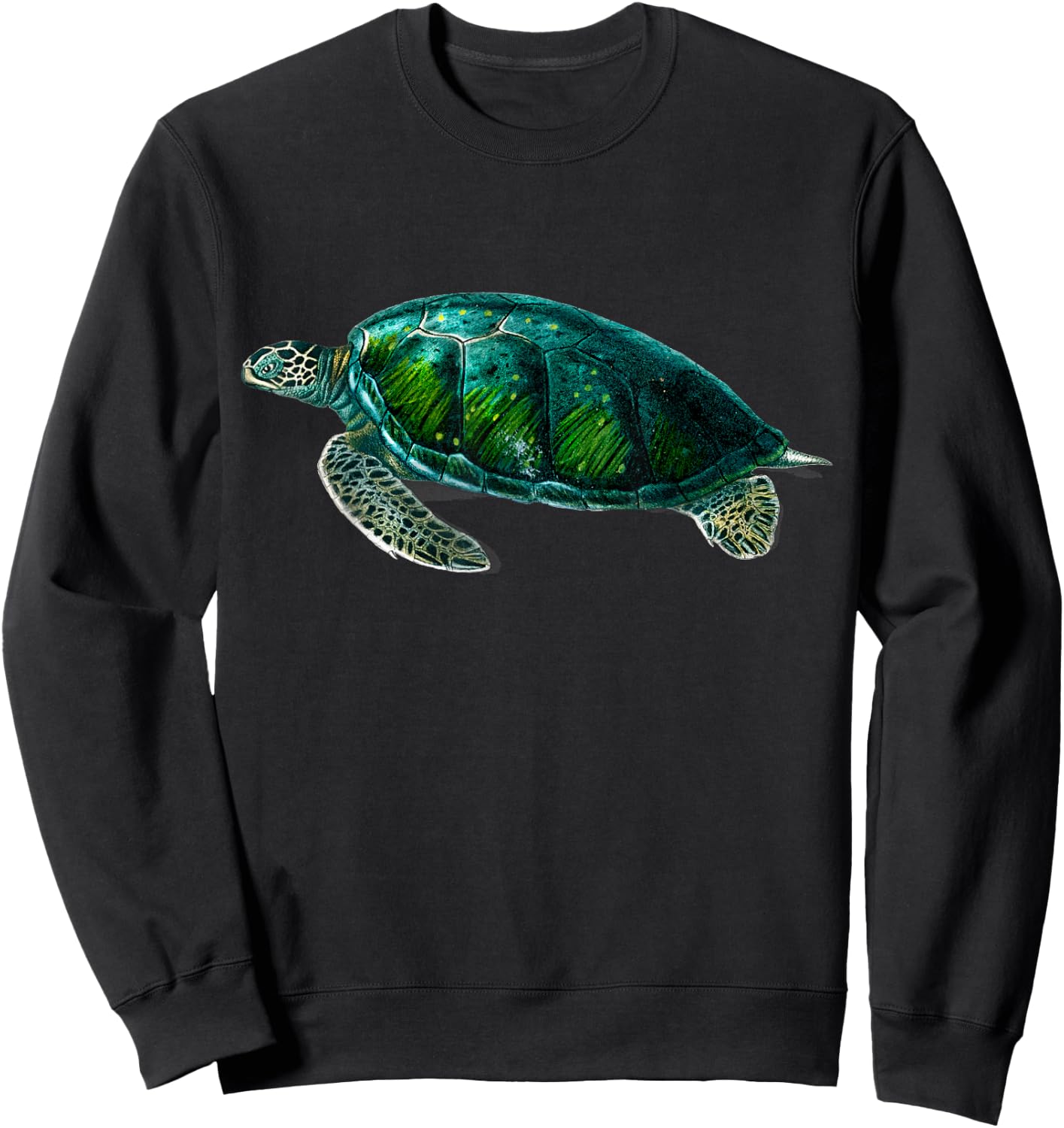Aquarell | Sea Turtle Sweatshirt - Sweatshirt | Black