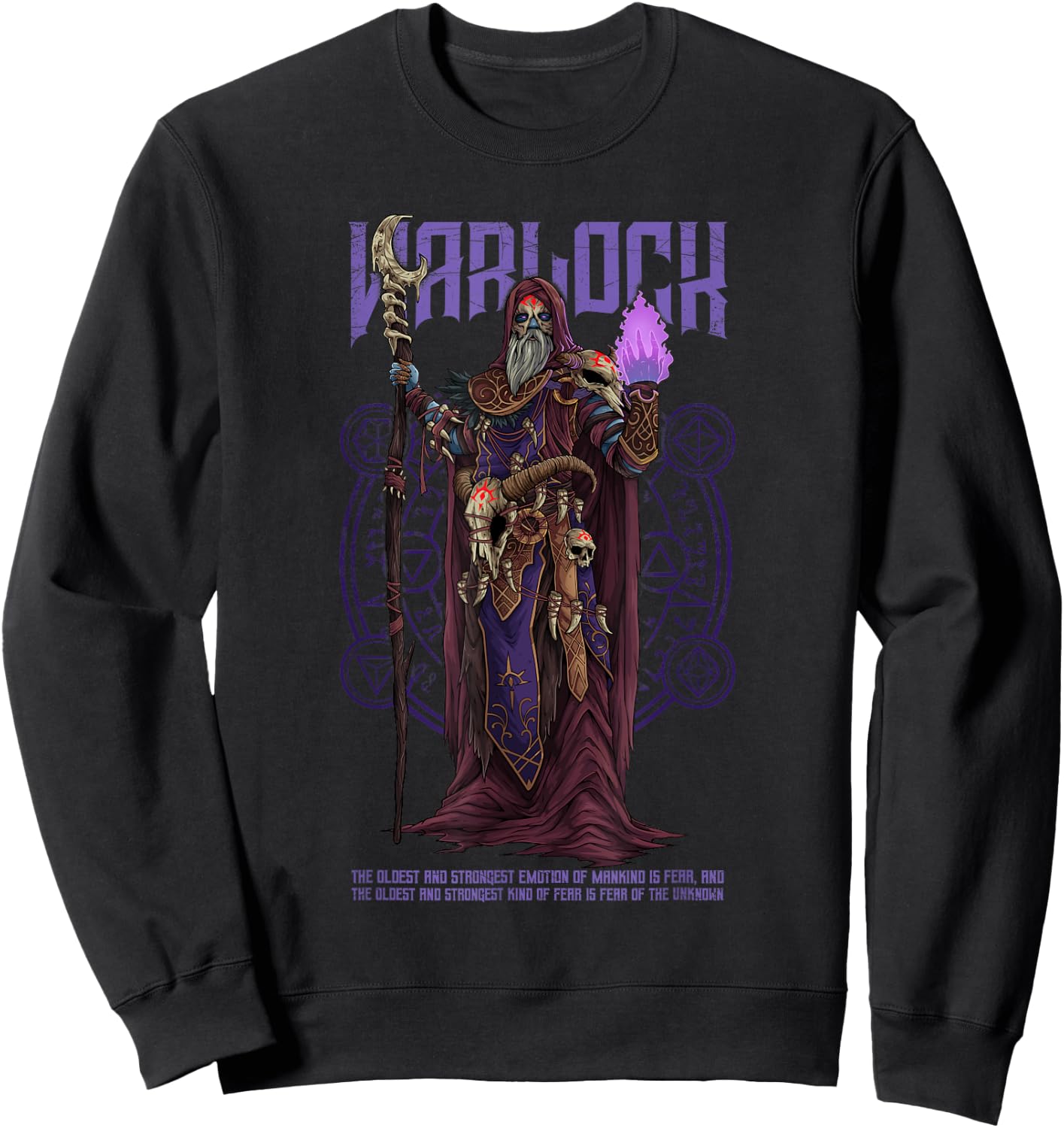 Warlock Unknown Player Character Role Playing Game Funny RPG Sweatshirt - Sweatshirt | Black