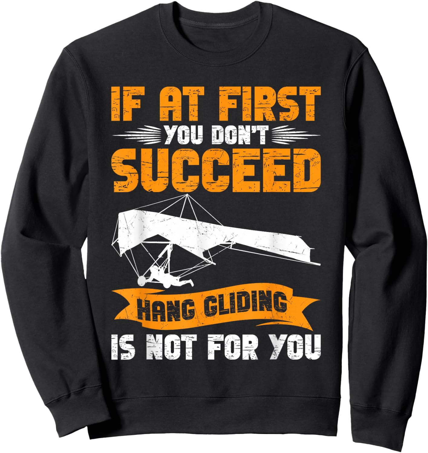 Hang Gliding Equipment Hang Glider Helmet Hanggliding Sweatshirt - Sweatshirt | Black