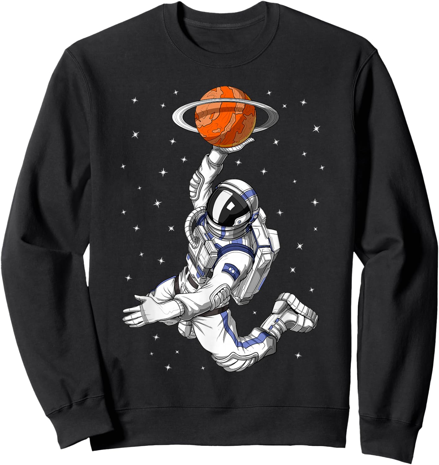 Space Astronaut Basketball Player Sweatshirt - Sweatshirt | Black