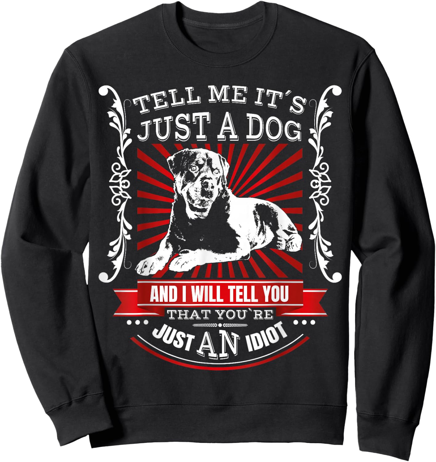 Rottweiler Dog Rottie Sweatshirt - Sweatshirt | Black