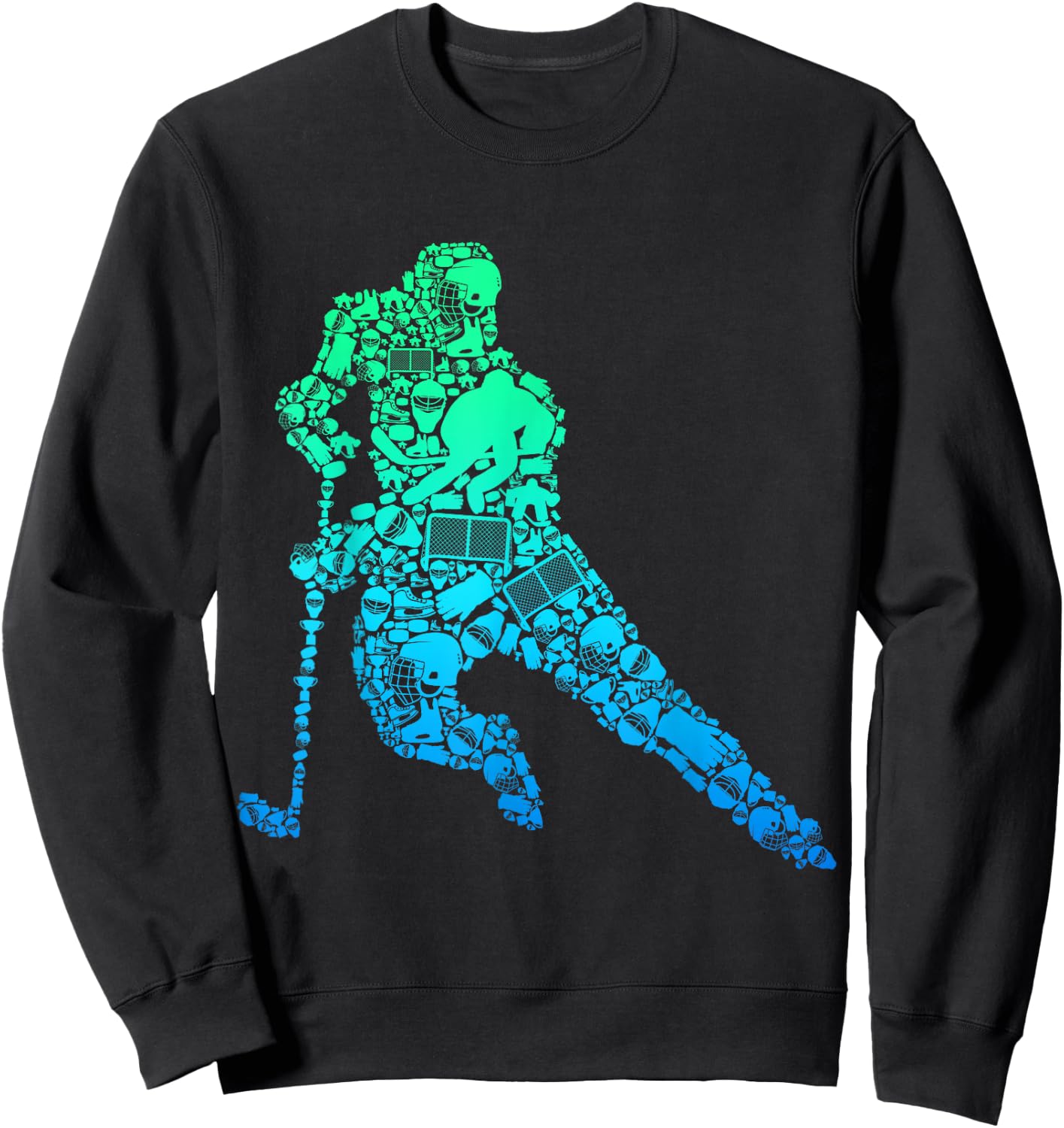 Hockey Player Ice Hockey Youth Men Kids Boys Small Sweatshirt - Sweatshirt | Black