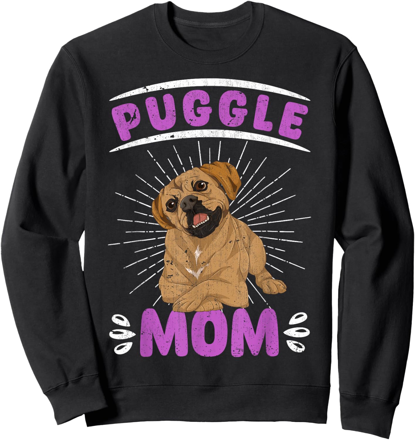 Dog Lover Puggle Mom Dog Owner Mothers Day Pet Owner Puggle Sweatshirt - Sweatshirt | Black