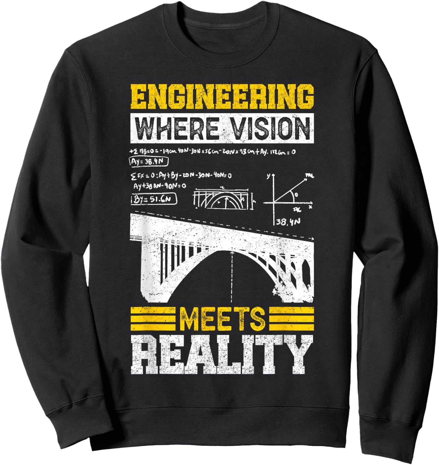 Civil Engineer Design Men Student Woman Mechanical Sweatshirt - Sweatshirt | Black