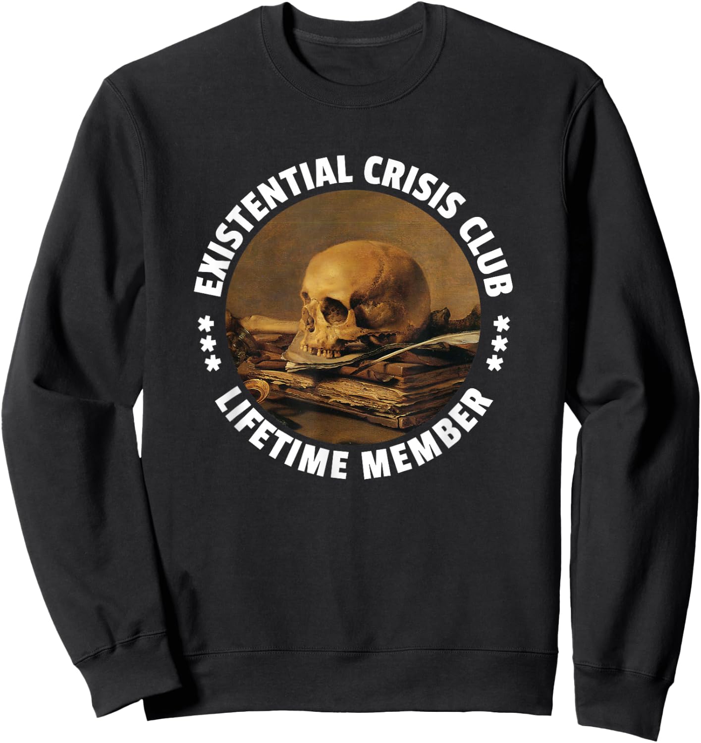 Existential Crisis Club - Lifetime Member Philosopher Sweatshirt - Sweatshirt | Black