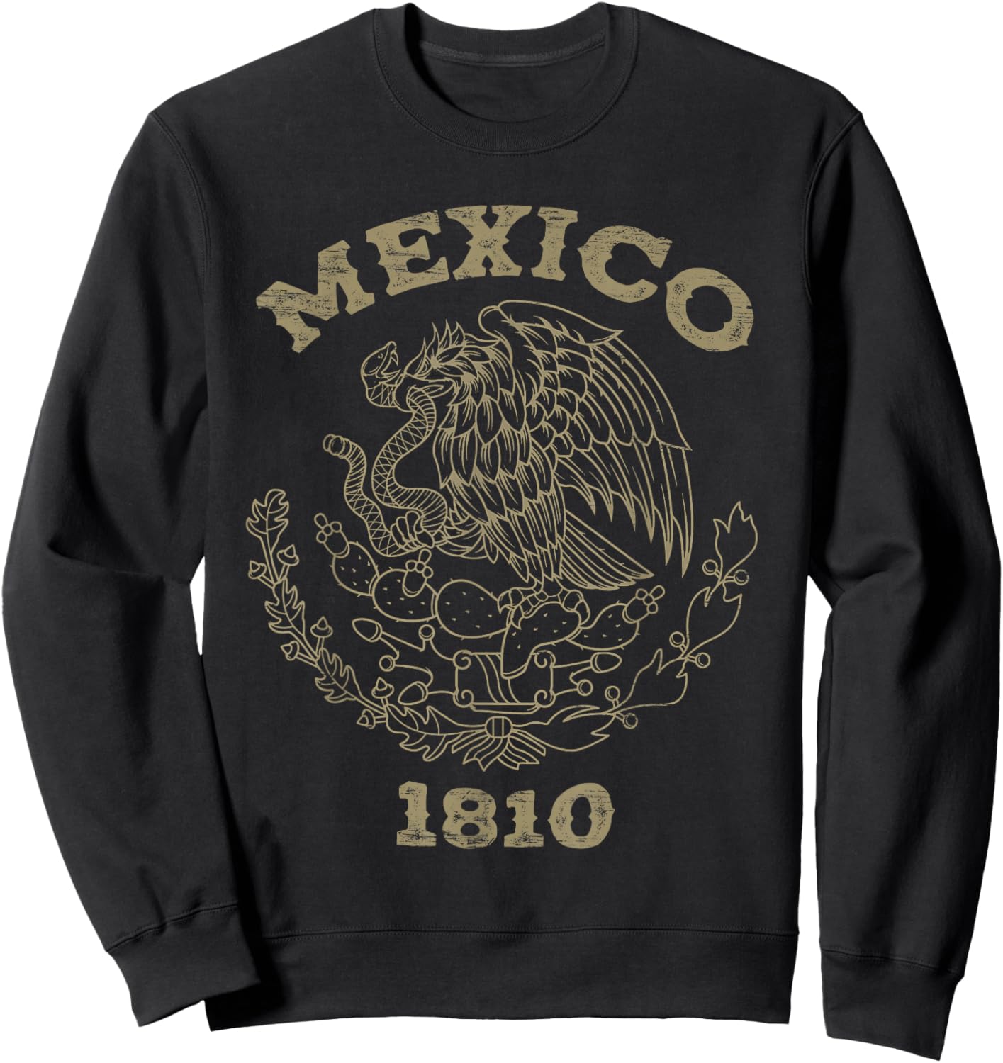 Mexico 1810 Mexican Eagle Mexico pride Sweatshirt - Sweatshirt | Black