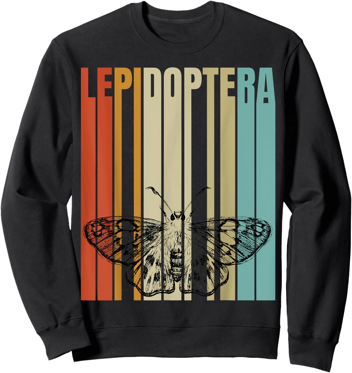 Retro Lepidoptera Sweatshirt - Sweatshirt | Black