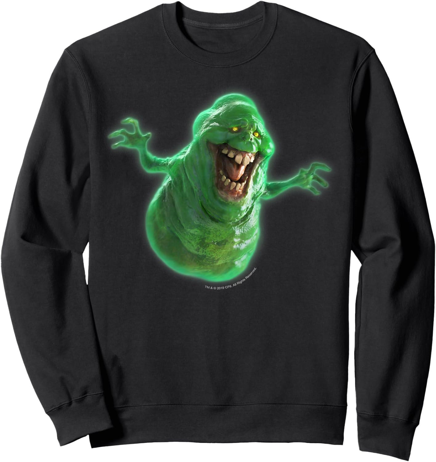 Ghostbusters Slimer Large Face Portrait Sweatshirt - Sweatshirt | Black