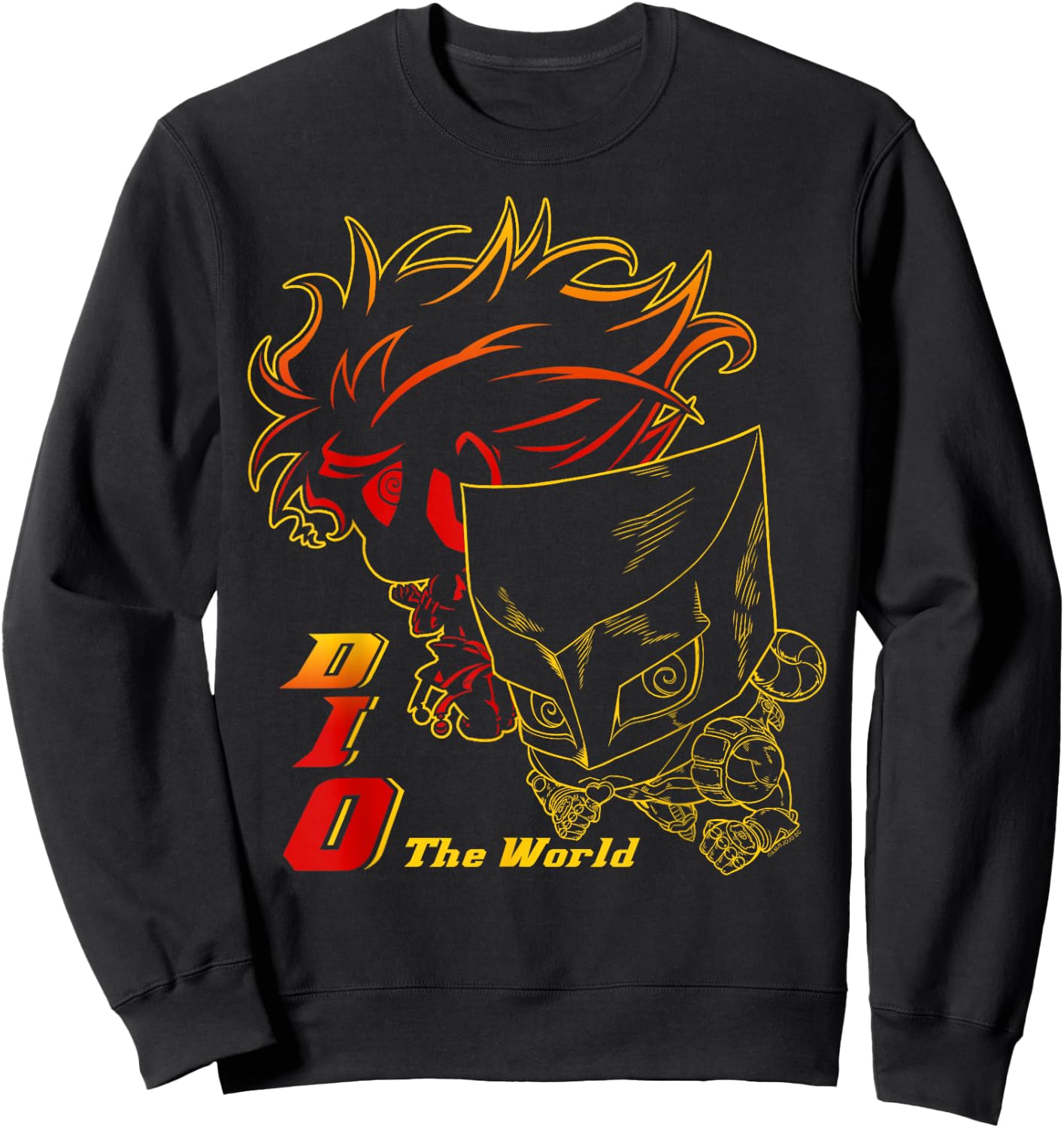 JoJo's Bizarre Adventure Part 3 DIO & The World Chibi Anime Sweatshirt - Sweatshirt | Black