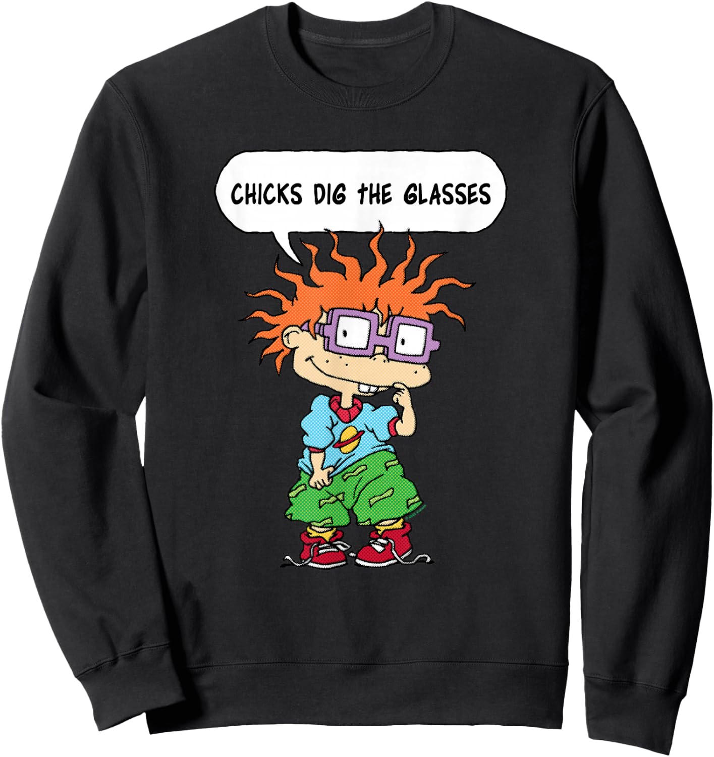 Rugrats Chucky Chicks Dig The Glasses Sweatshirt - Sweatshirt | Black