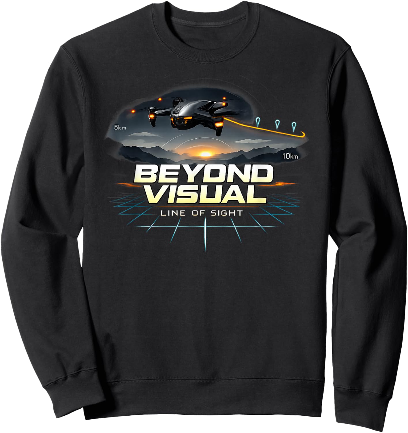 Beyond Visual Line of Sight BVLOS Elite Drone Pilot Advanced Sweatshirt - Sweatshirt | Black