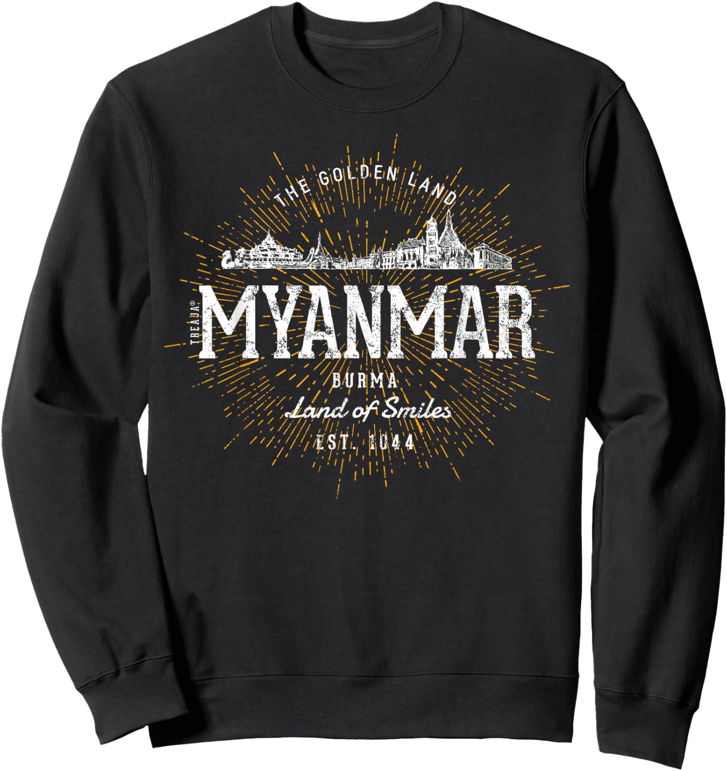 Vintage Myanmar Retro Sweatshirt - Sweatshirt | Black