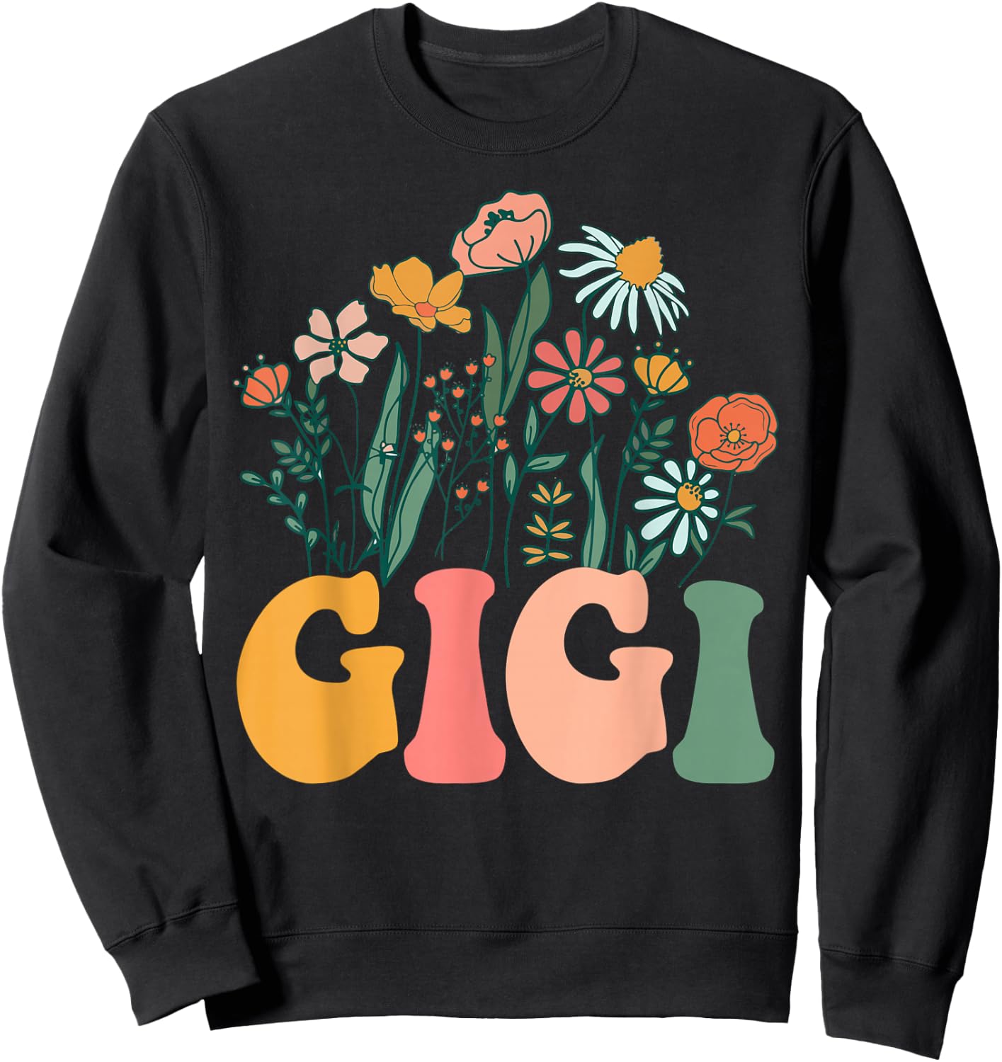 New GIGI Wildflower First Birthday & Baby Shower Sweatshirt - Sweatshirt | Black