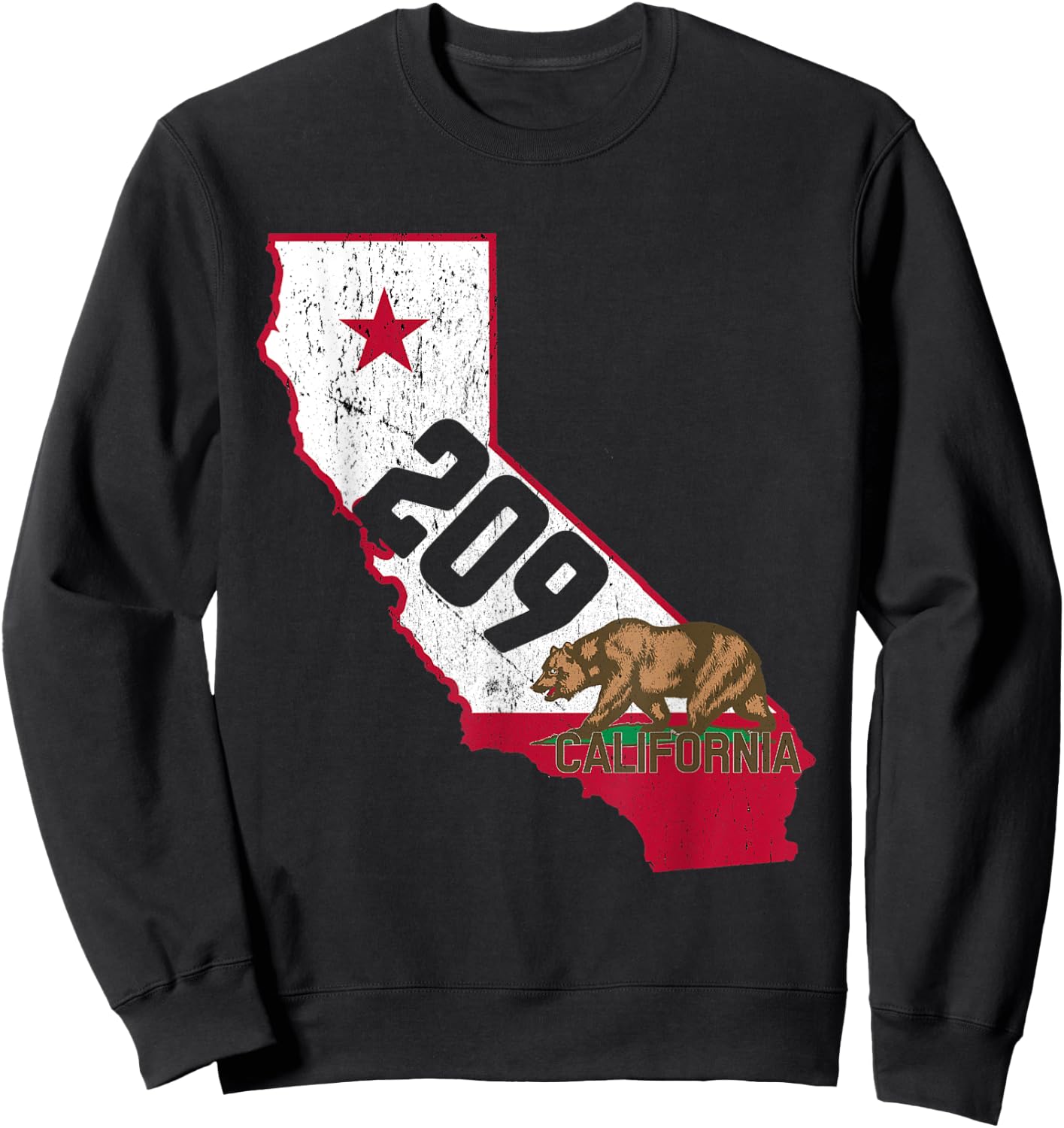 Stockton Area Code 209 Shirt California Souvenir Gift Sweatshirt - Sweatshirt | Black