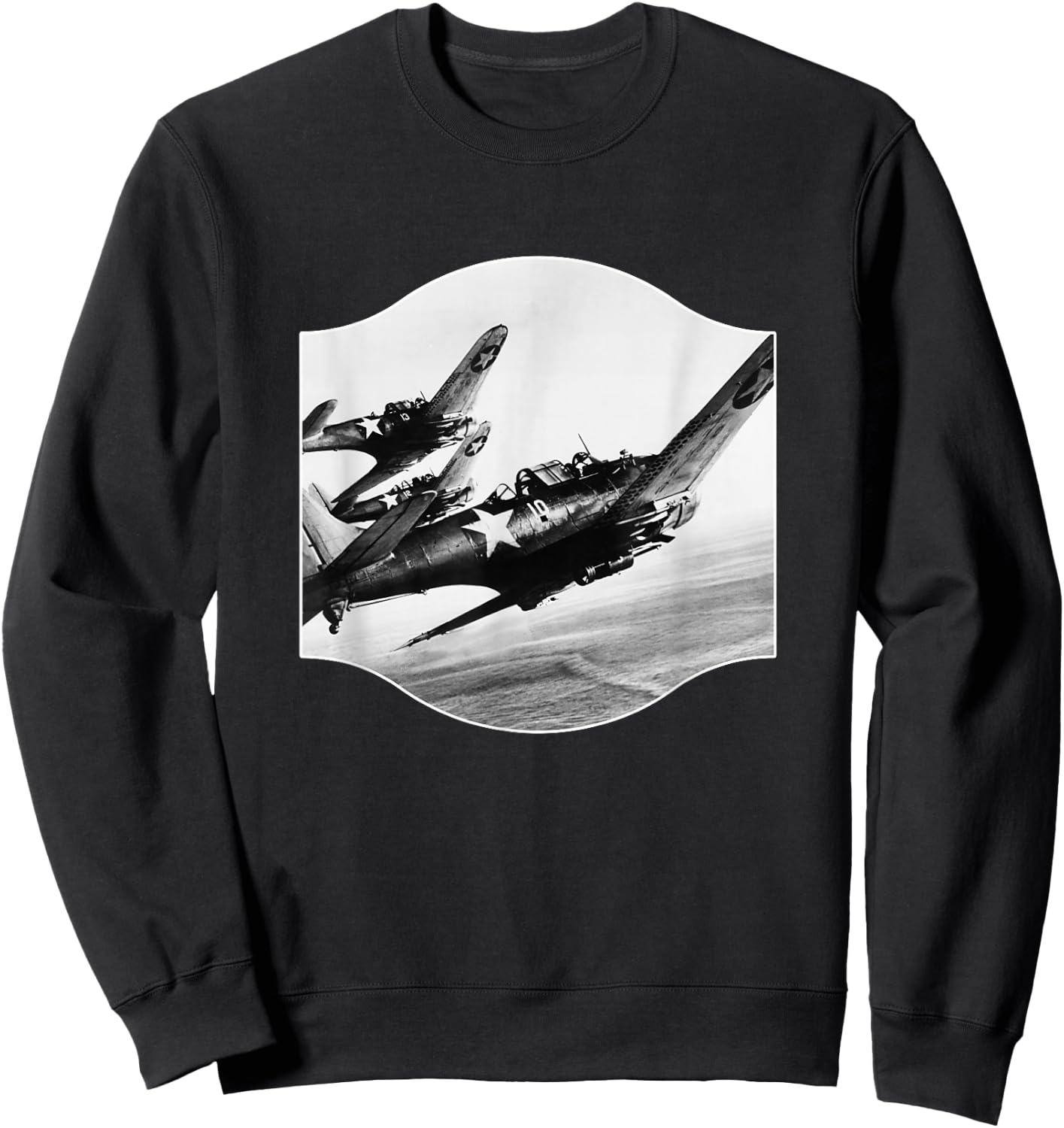 Douglas SBD-Dauntless WWII Fighter Plane USA History Sweatshirt - Sweatshirt | Black