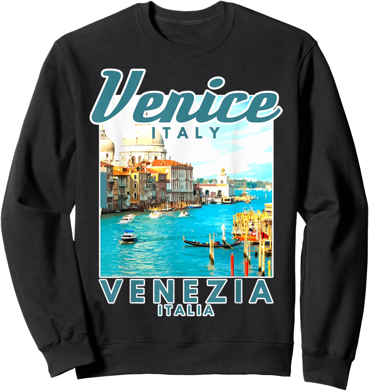 Venice Italy Venezia Italia Italian Souvenir Sweatshirt - Sweatshirt | Black