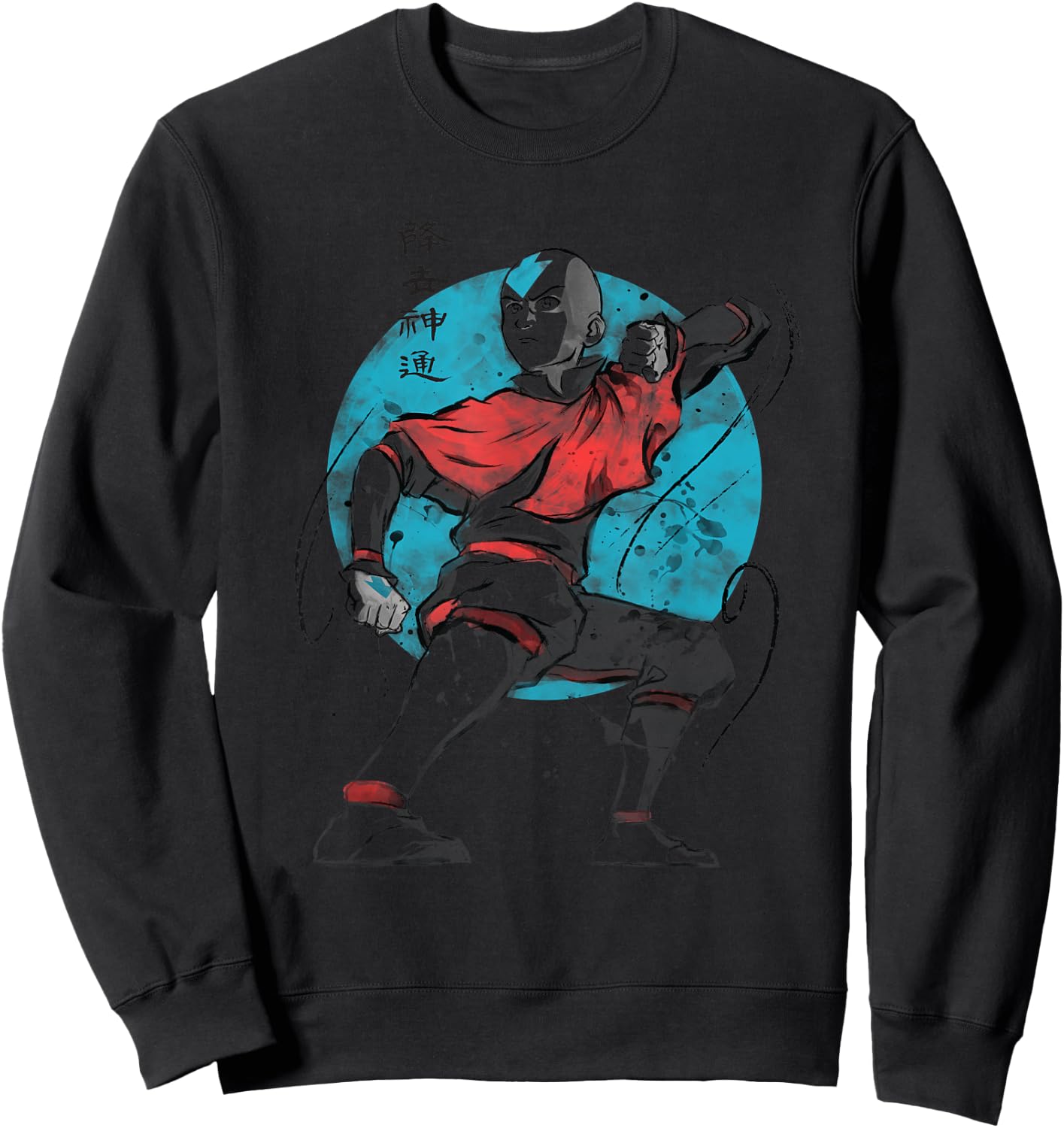 The Last Airbender Aang Air Signs Sweatshirt - Sweatshirt | Black