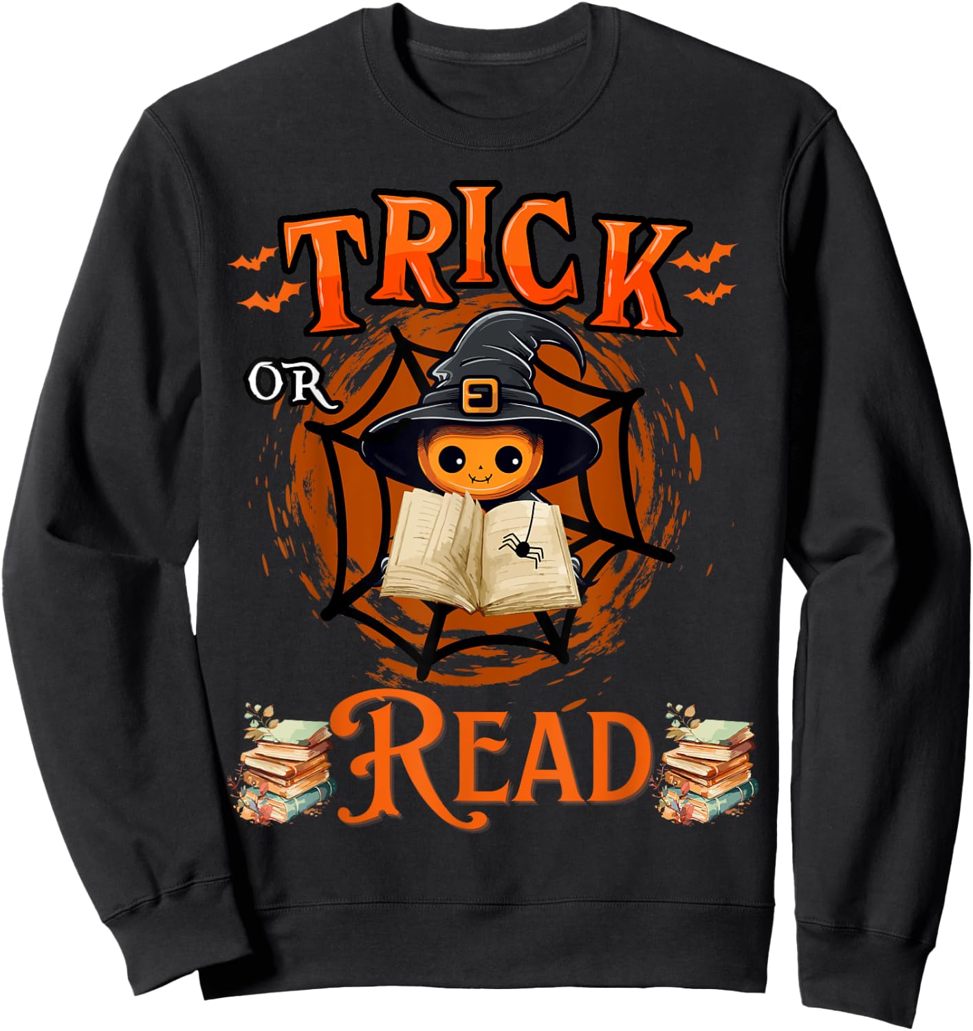 Halloween Book Lovers Librarian Teacher Library Kids Costume Sweatshirt - Sweatshirt | Black