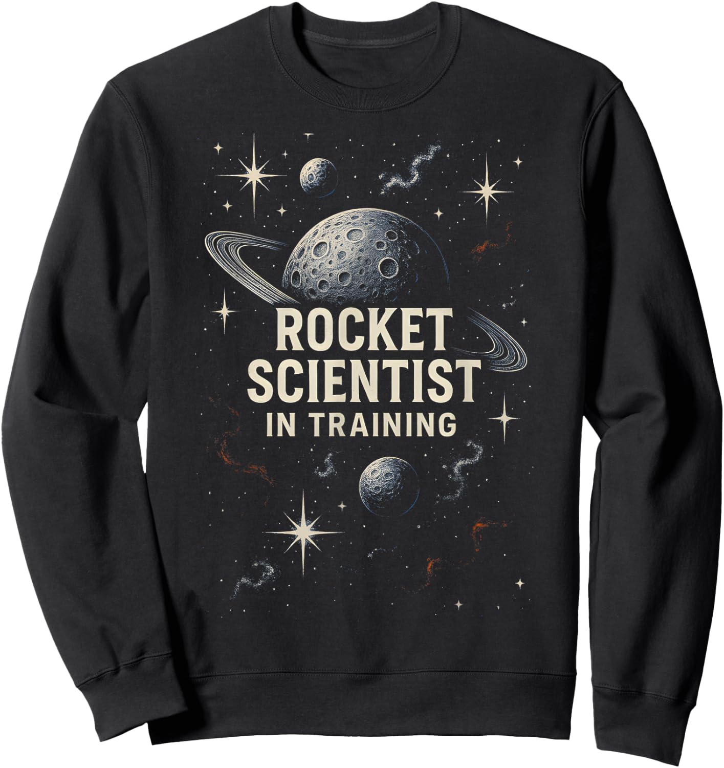 Space Explorer Rocket Scientist In Training Planet Adventure Sweatshirt - Sweatshirt | Black