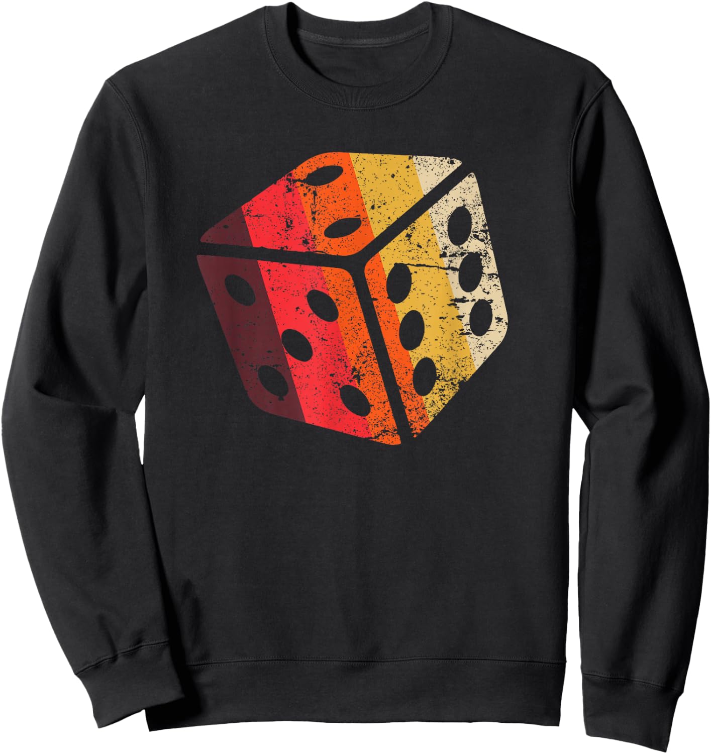 Board Game Dice Shirt RPG Geek Nerd Boys Gift Retro Vintage Sweatshirt - Sweatshirt | Black