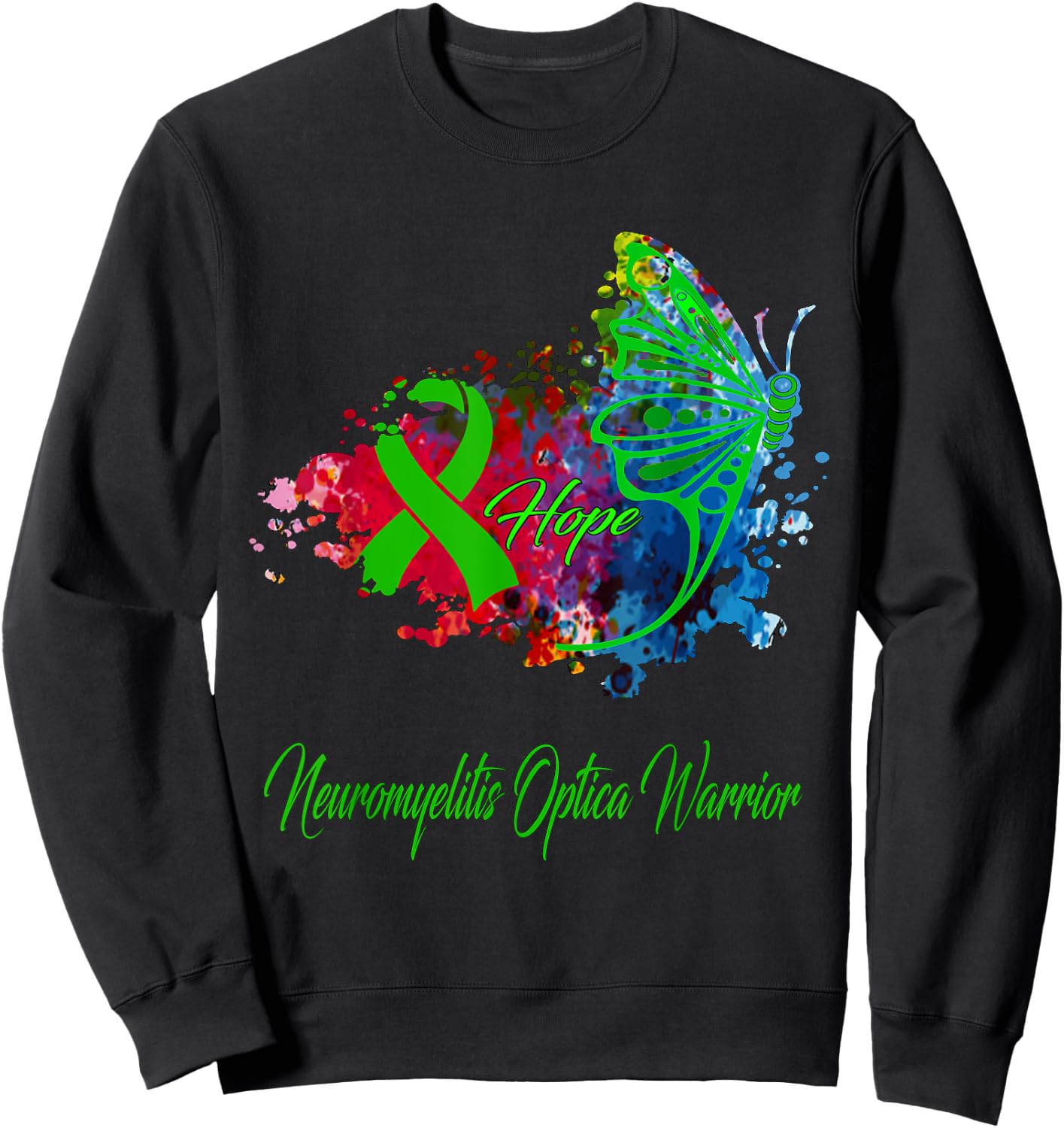 neuromyelitis optica Awareness Sweatshirt - Sweatshirt | Black