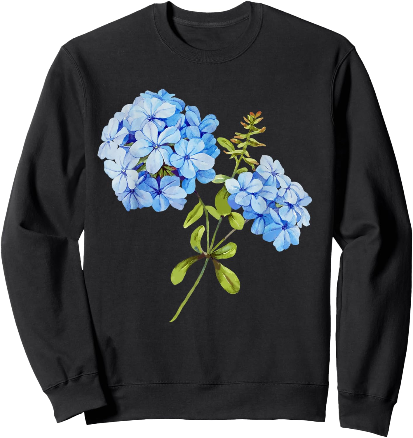 Grandmillennial Hydrangea Style Sweatshirt - Sweatshirt | Black