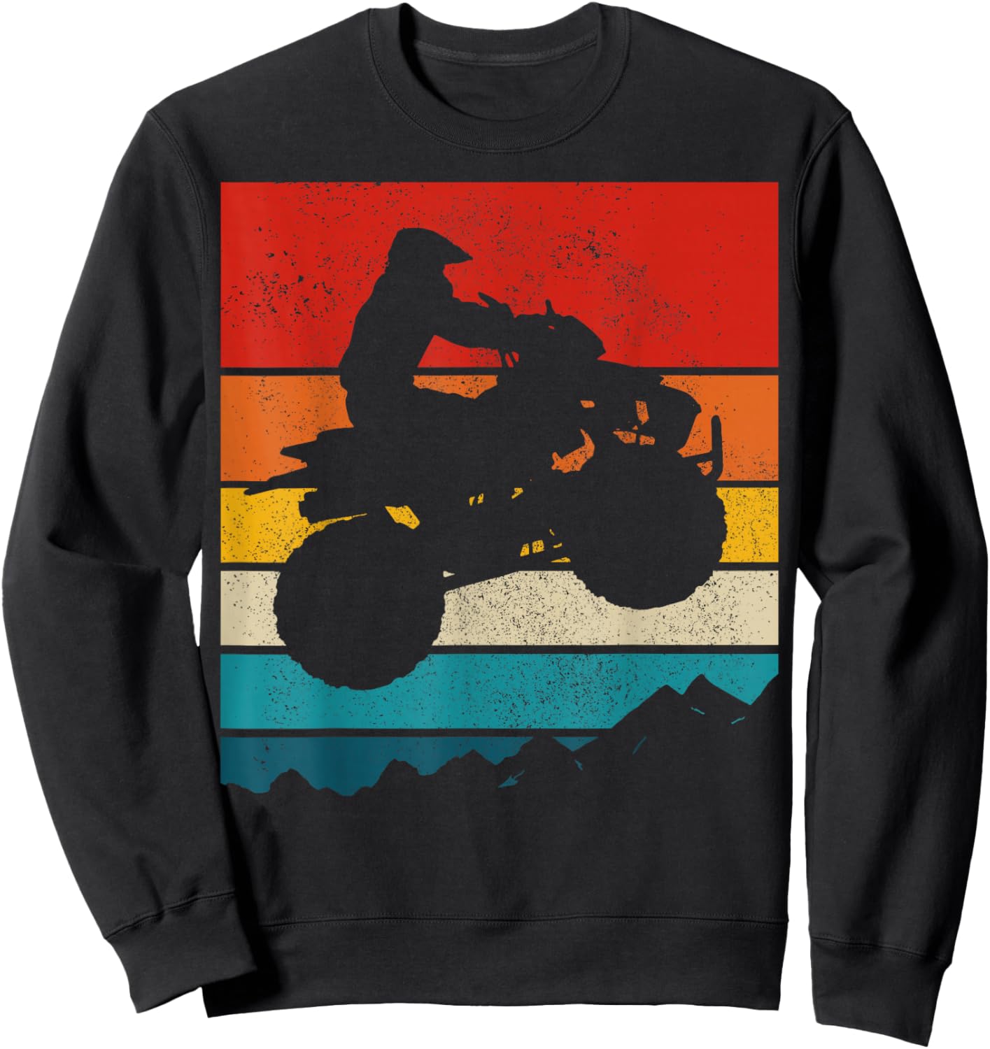 ATV Quad Bike Vintage Gift Sweatshirt - Sweatshirt | Black