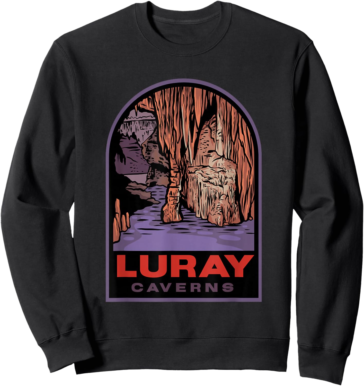Luray Caverns Virginia Badge Sweatshirt - Sweatshirt | Black