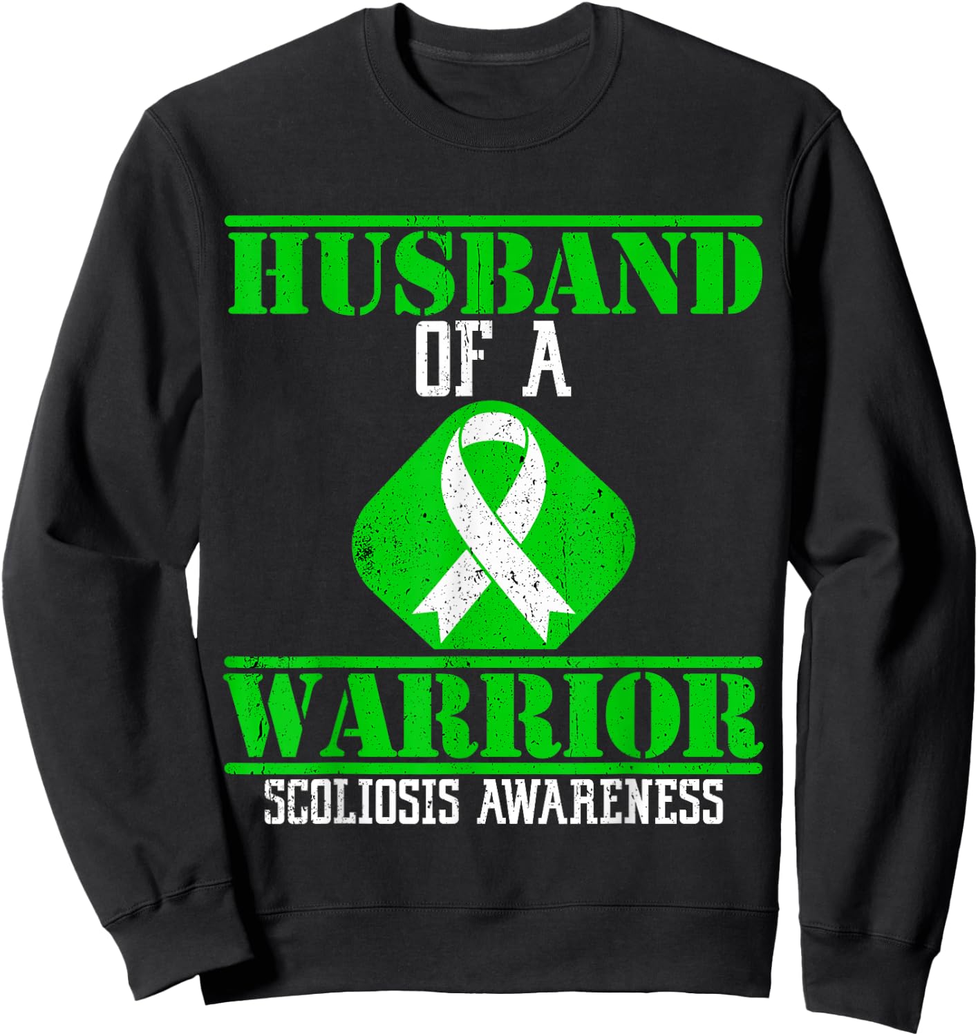 Husband of A Scoliosis Warrior Vintage Sweatshirt - Sweatshirt | Black
