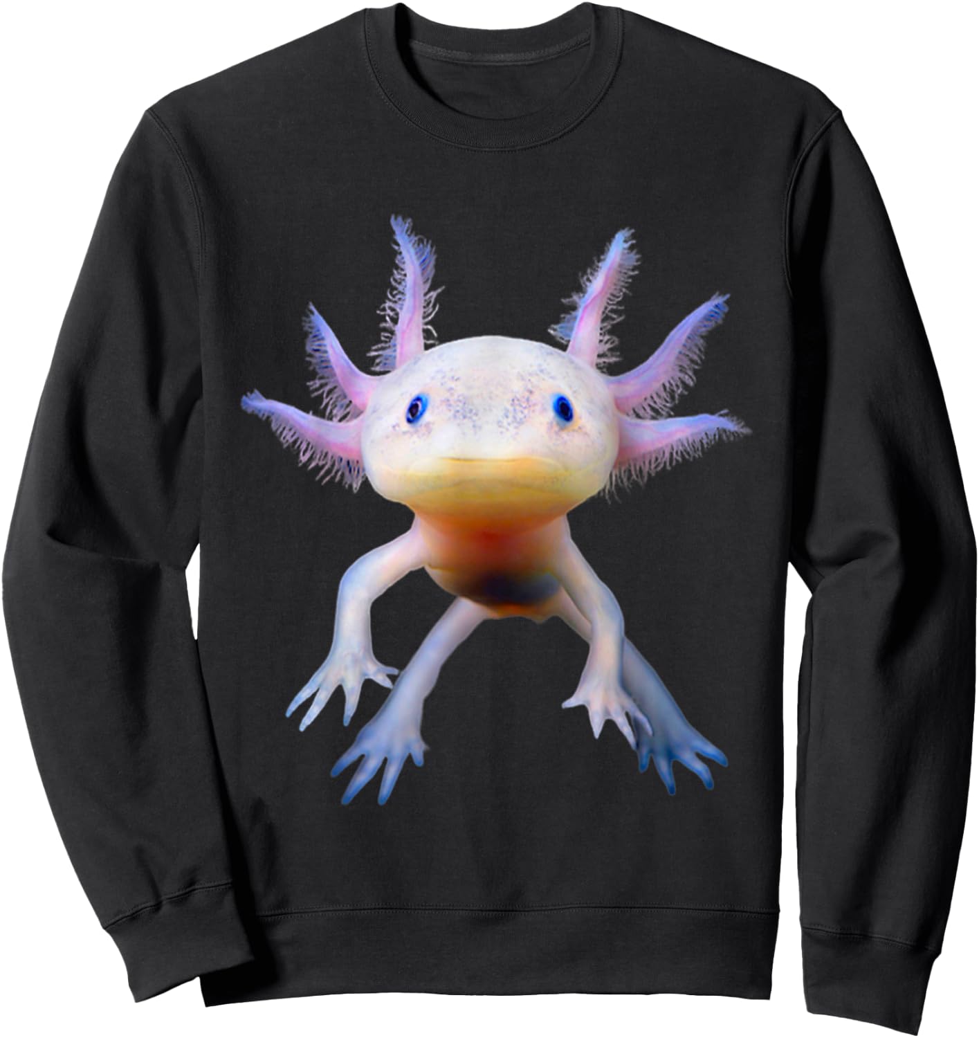 Axolotl Mexican Walking Fish Cute Amphibian axolotl Sweatshirt - Sweatshirt | Black
