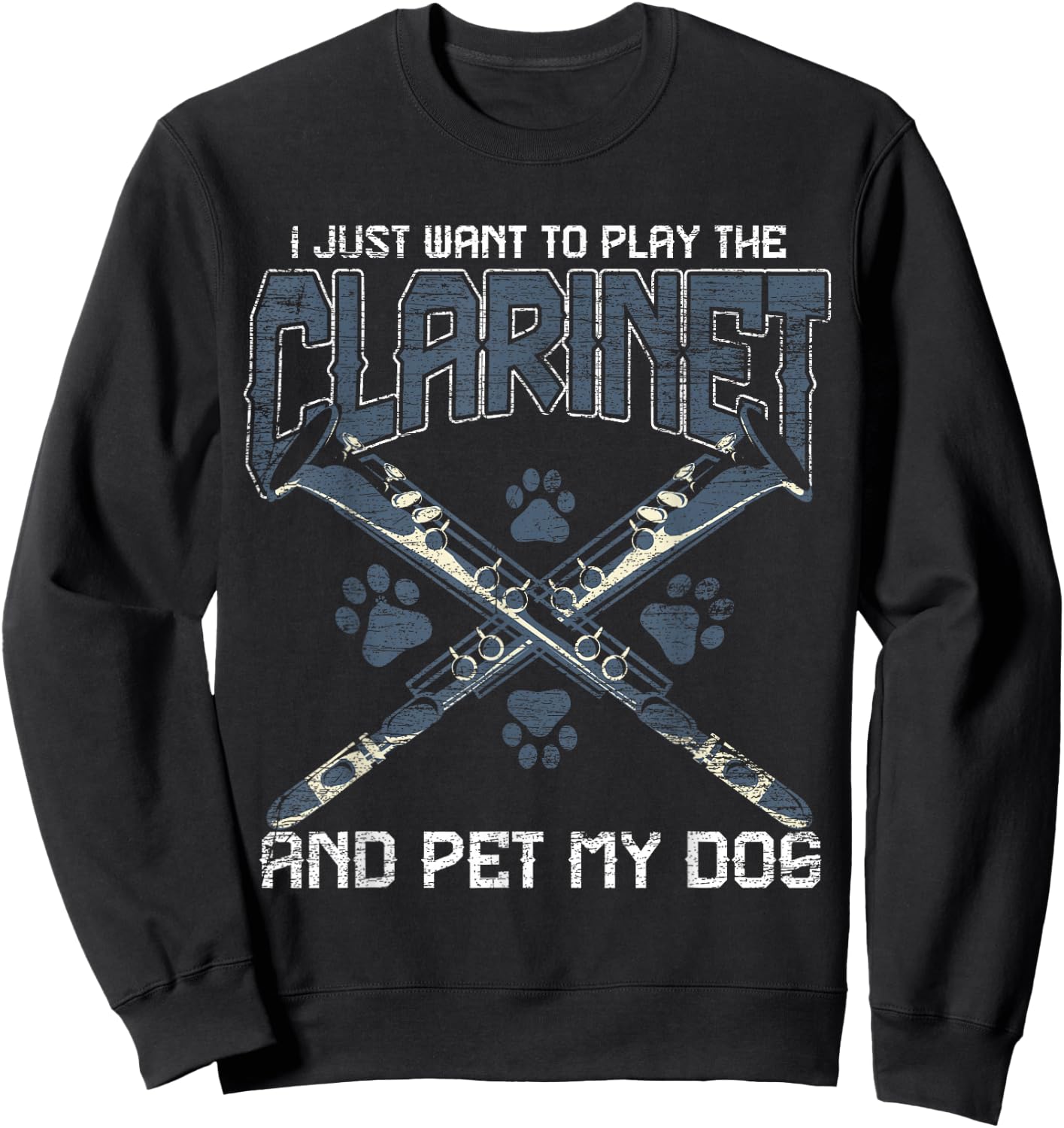 Clarinet - Pet My Dog Music Marching Band Shirts Women Girls Kids Sweatshirt - Sweatshirt | Black