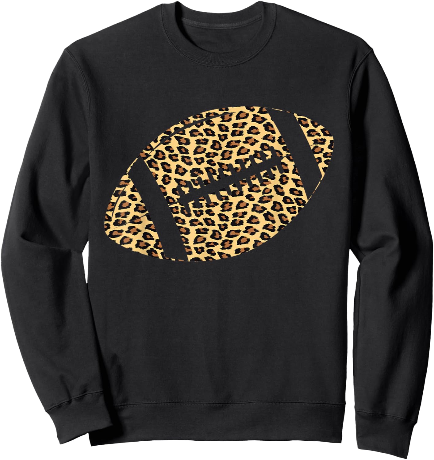 American Football Leopard Print Wild Animal Safari Sweatshirt - Sweatshirt | Black
