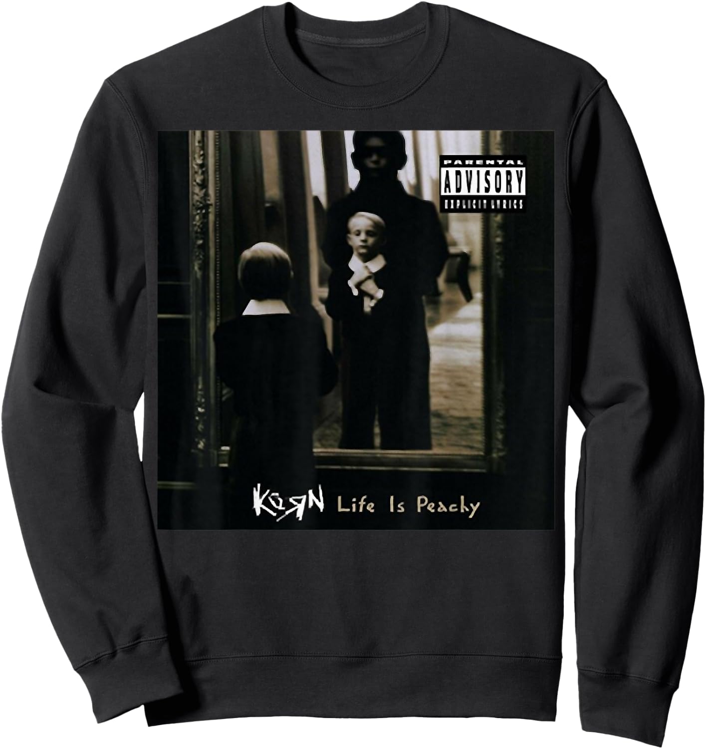 L.IFE funny IS PEA.CHY Sweatshirt - Sweatshirt | Black