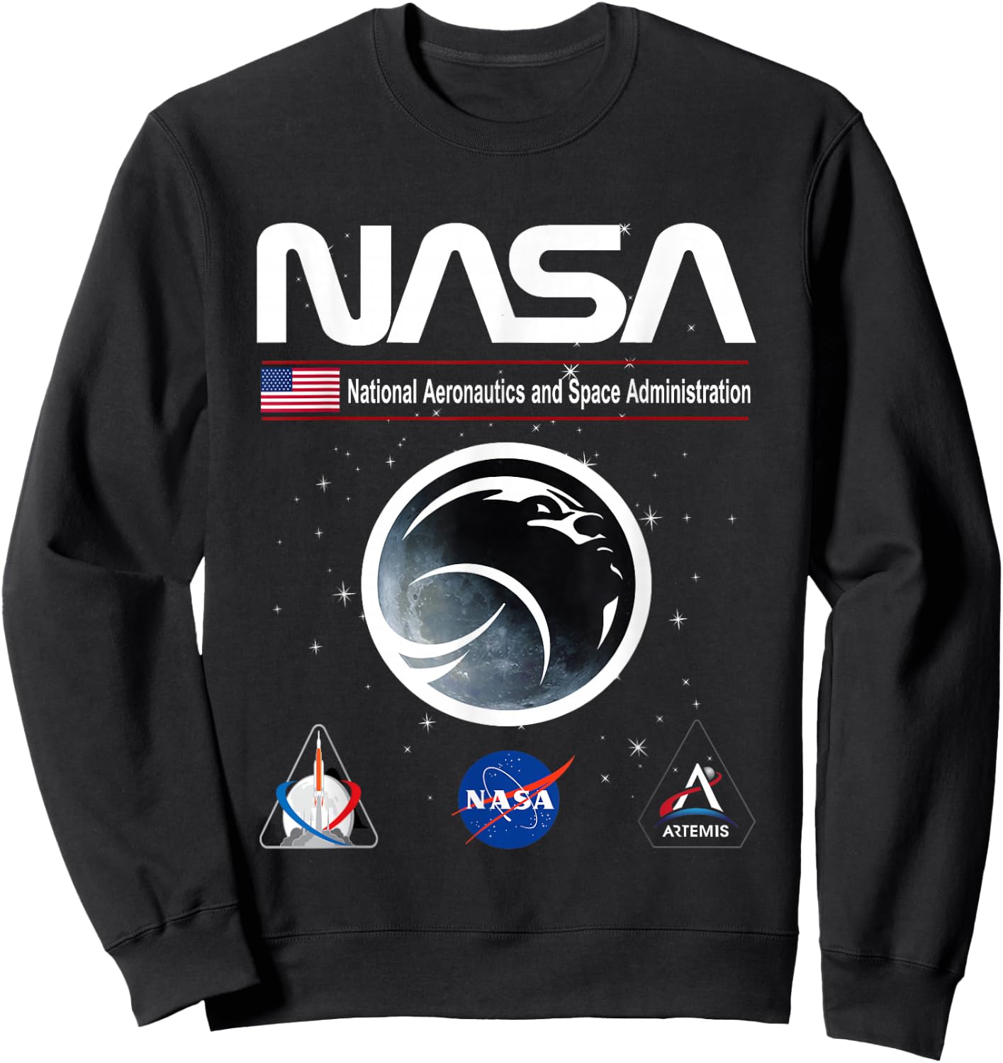 NASA Artemis Mission First Woman to the Moon Sweatshirt - Sweatshirt | Black