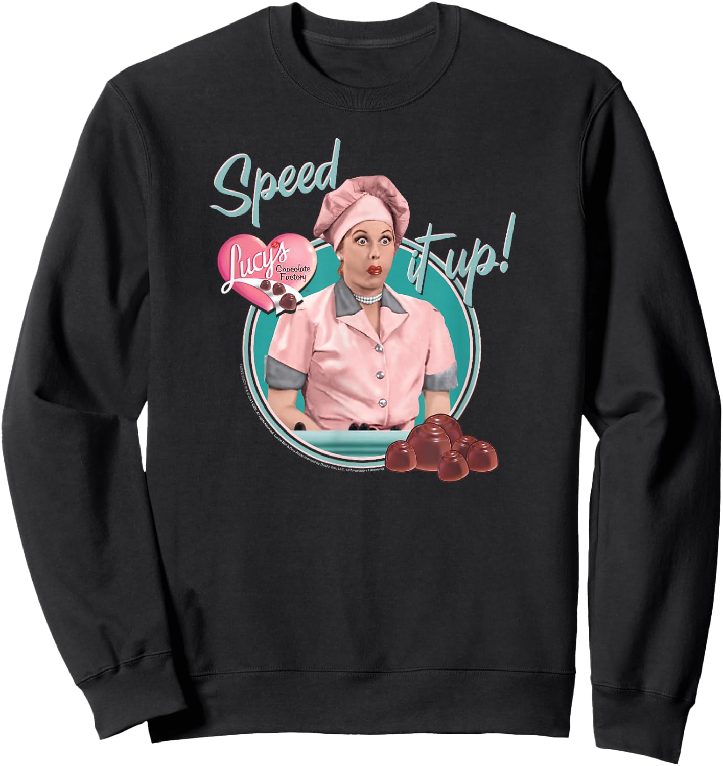 I Love Lucy Speed It Up Sweatshirt - Sweatshirt | Black