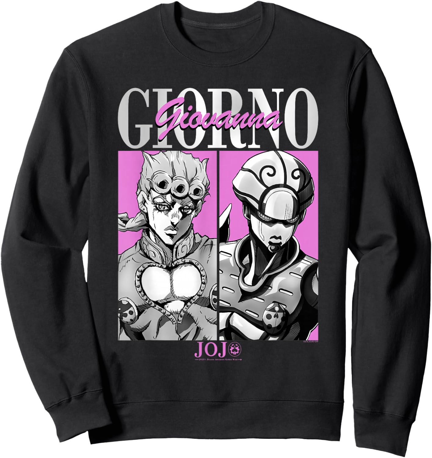 JoJo's Bizarre Adventure Giorno & Golden Wind Panels Anime Sweatshirt - Sweatshirt | Black