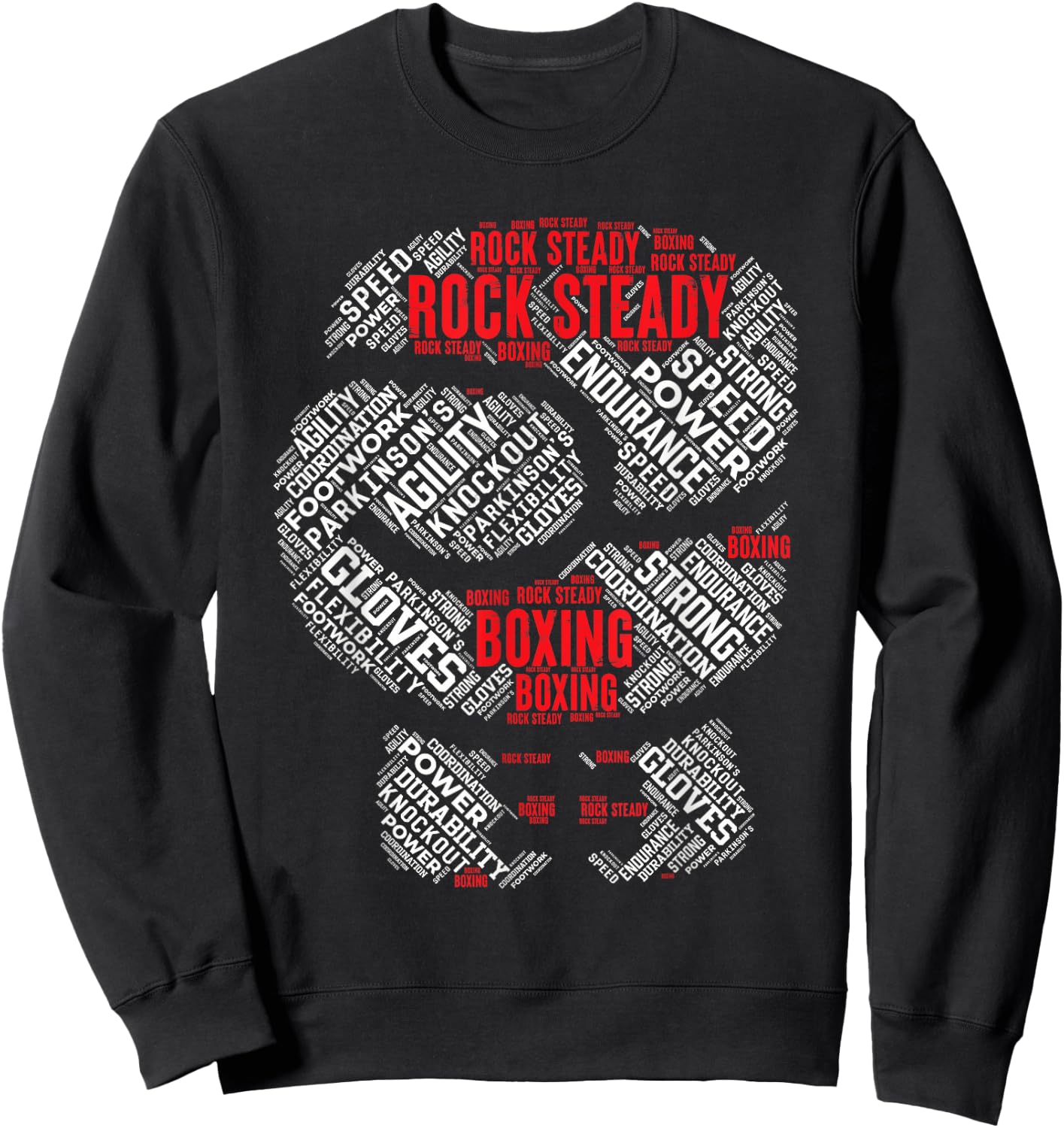 Rock Steady Boxing Glove Parkinson's Sweatshirt - Sweatshirt | Black