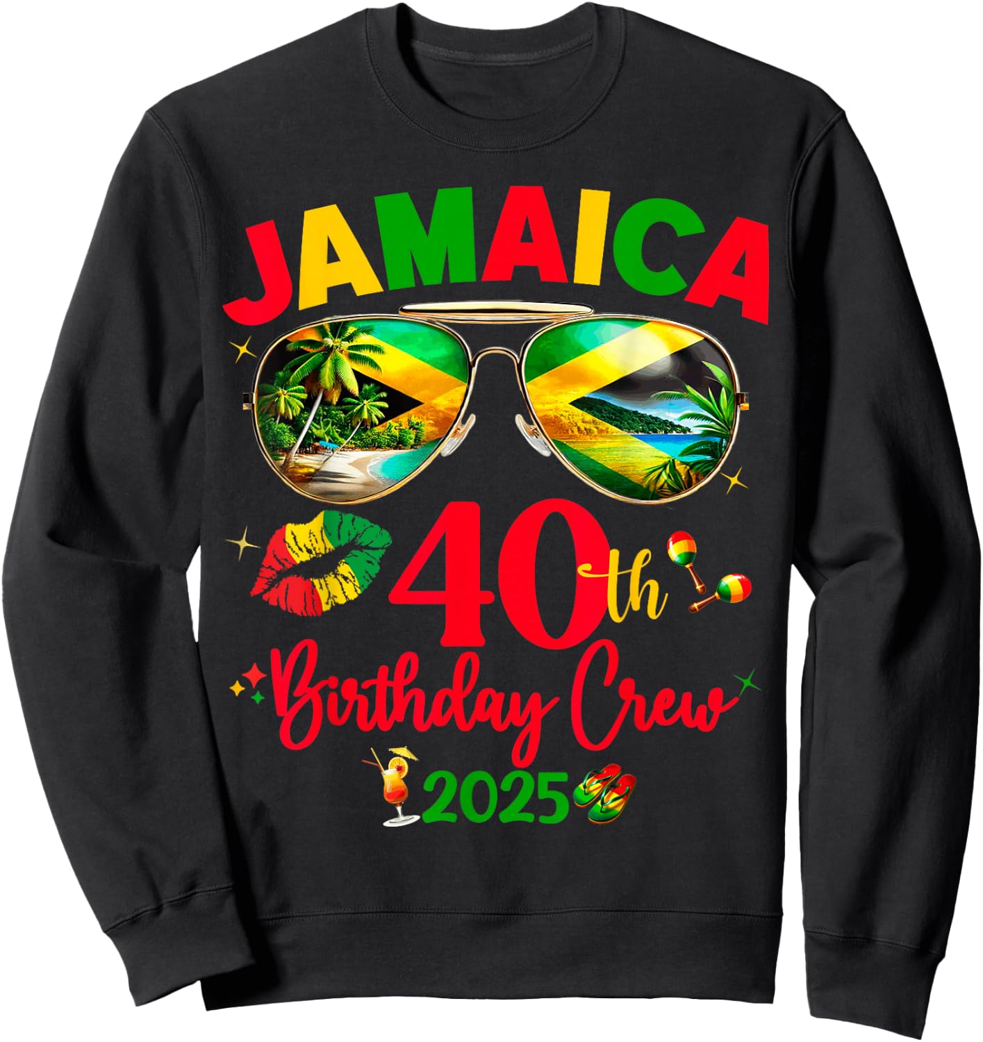 Jamaica 50th Birthday Trip 2025 Sweatshirt - Sweatshirt | Black