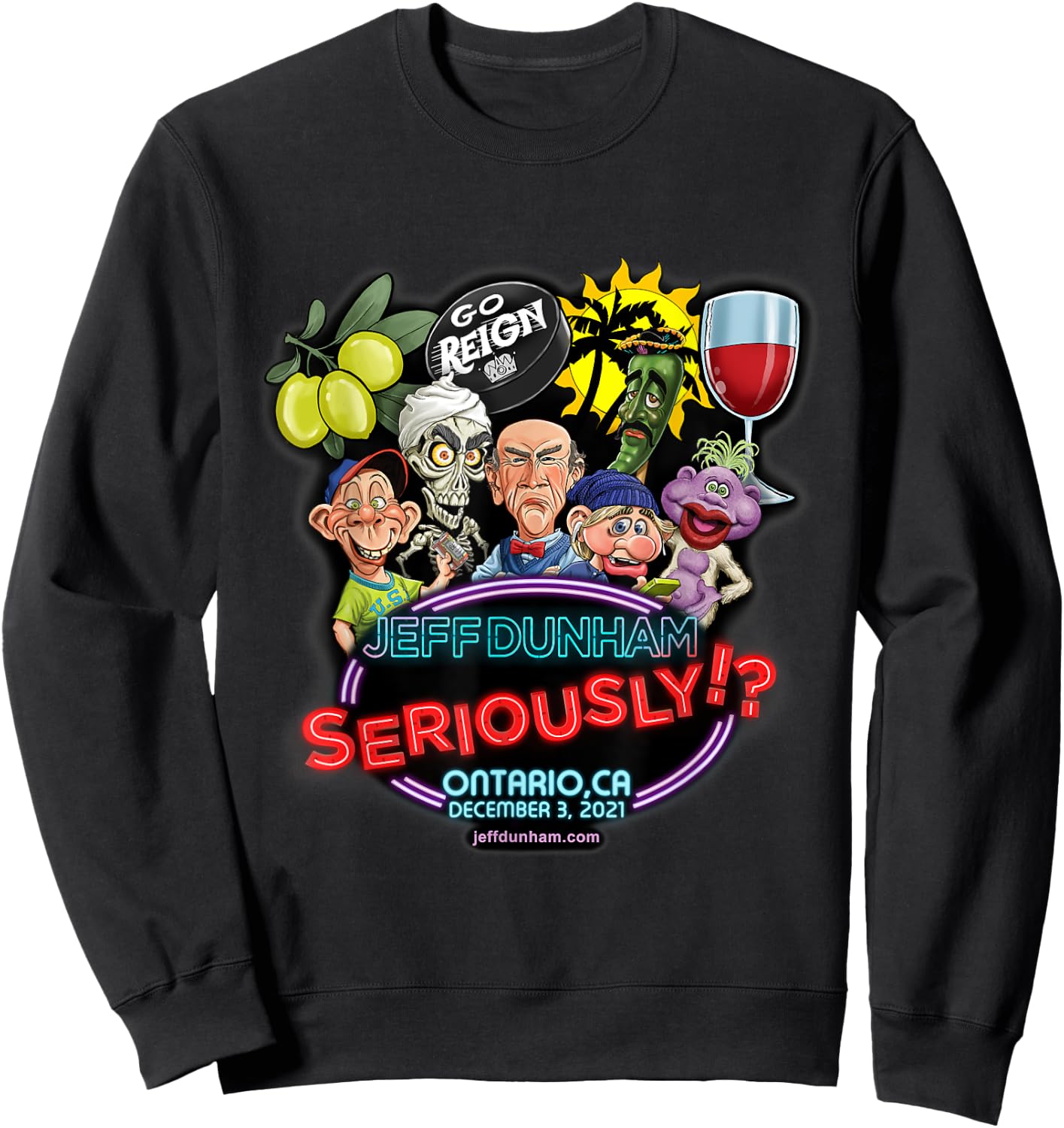 Jeff Dunham Ontario, CA Sweatshirt - Sweatshirt | Black