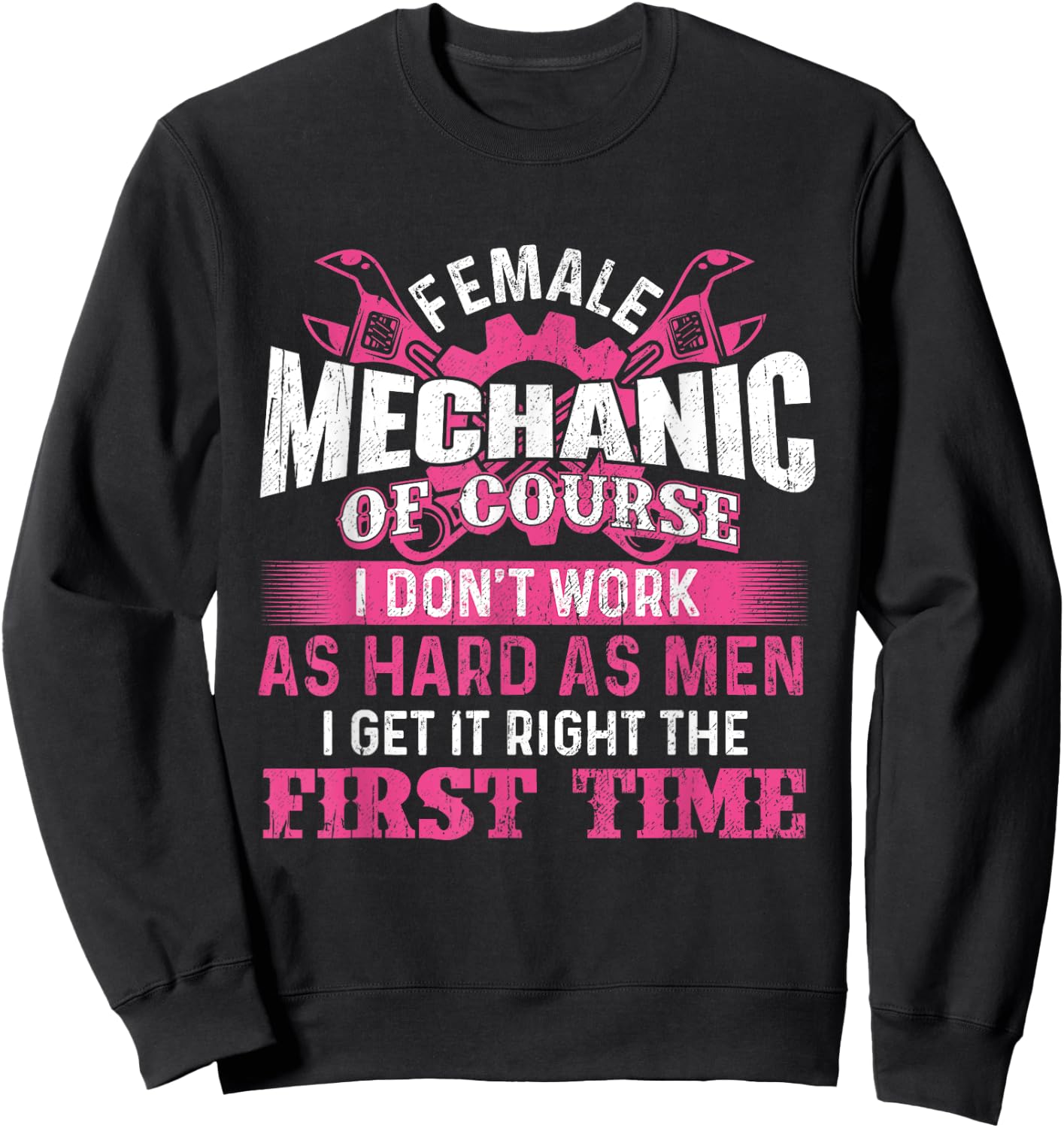 Female Mechanic - Aircraft Plane Lover Airplane Maintenance Sweatshirt - Sweatshirt | Black