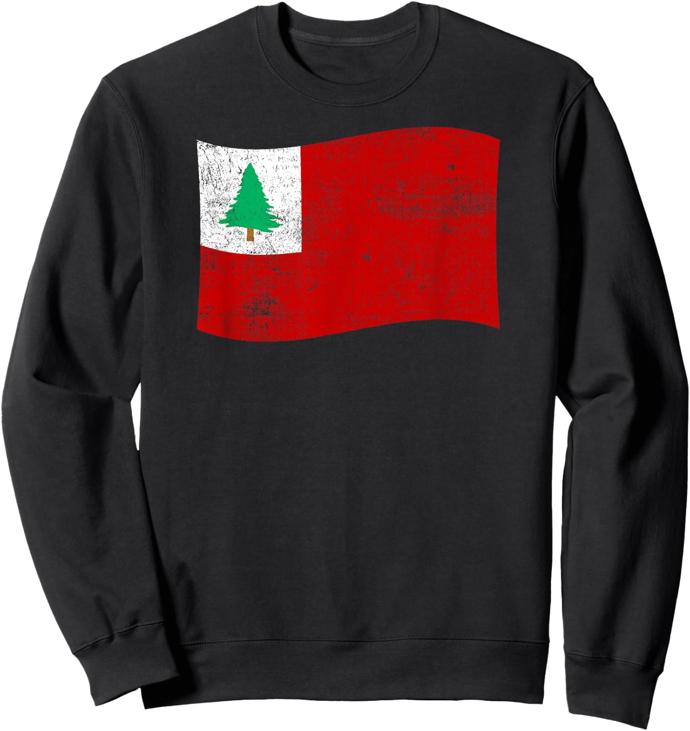 New England Continental Flag – American History Patriotic Sweatshirt - Sweatshirt | Black