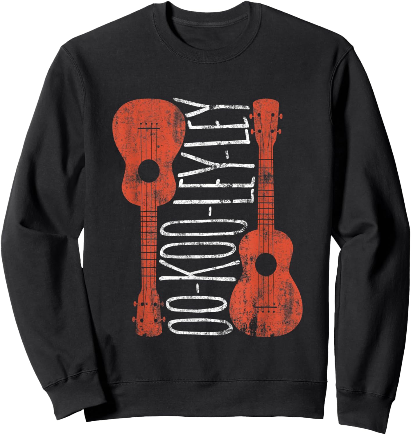 OO KOO LEY LEY Ukulele Pronunciation - Ukulele Guitar Sweatshirt - Sweatshirt | Black
