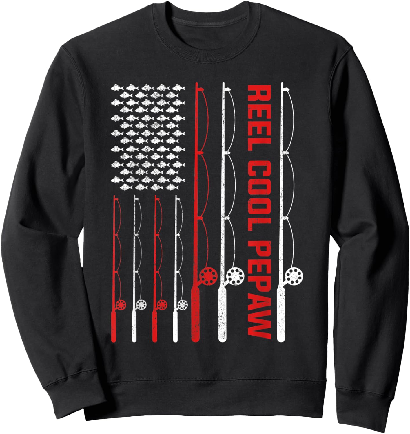 Reel Cool Pepaw Fathers Day Fishing Present Sweatshirt - Sweatshirt | Black