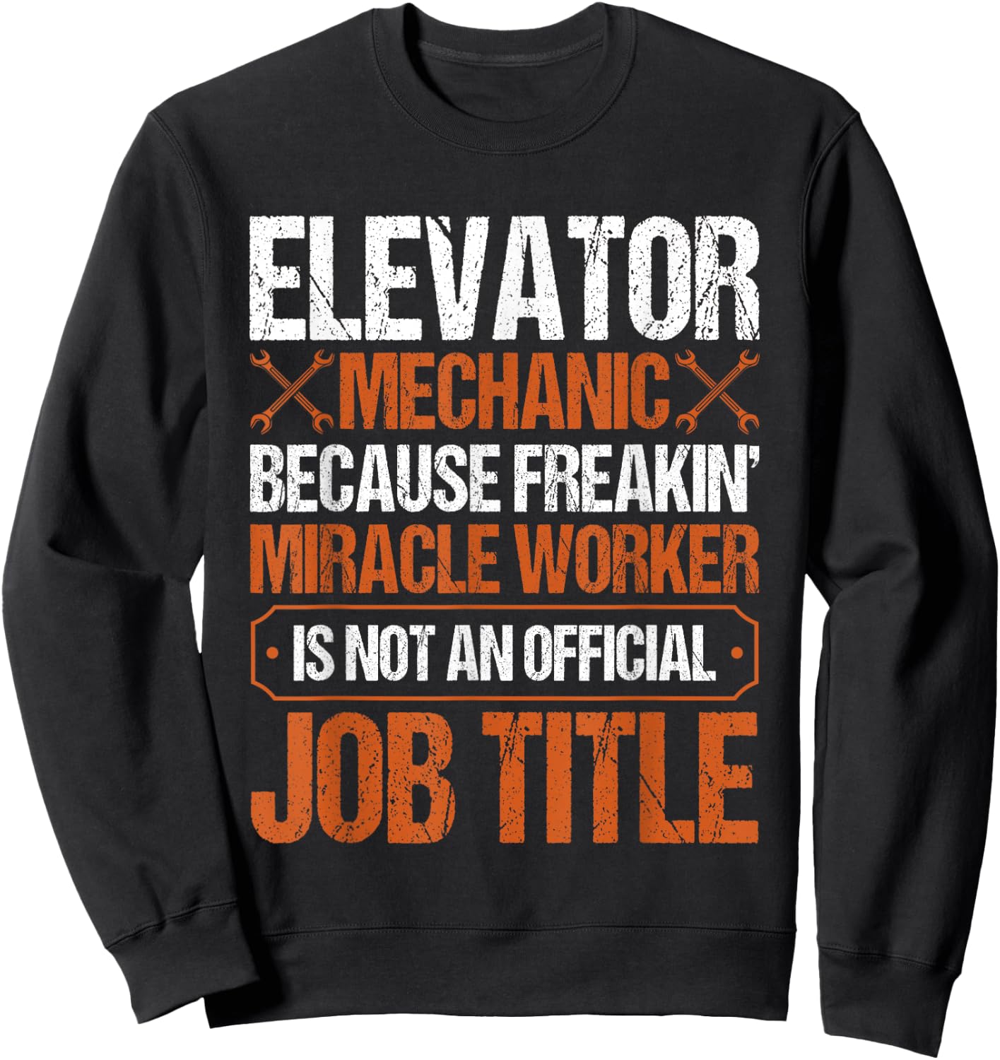 Elevator Mechanic Work Uniform Technician Sweatshirt - Sweatshirt | Black