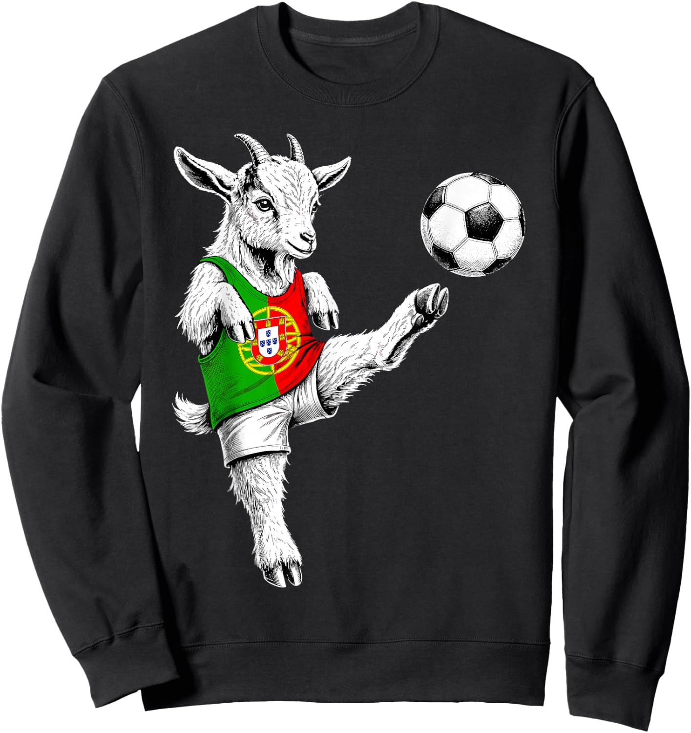 Portuguese Flag Novelty Portugal Sweatshirt - Sweatshirt | Black