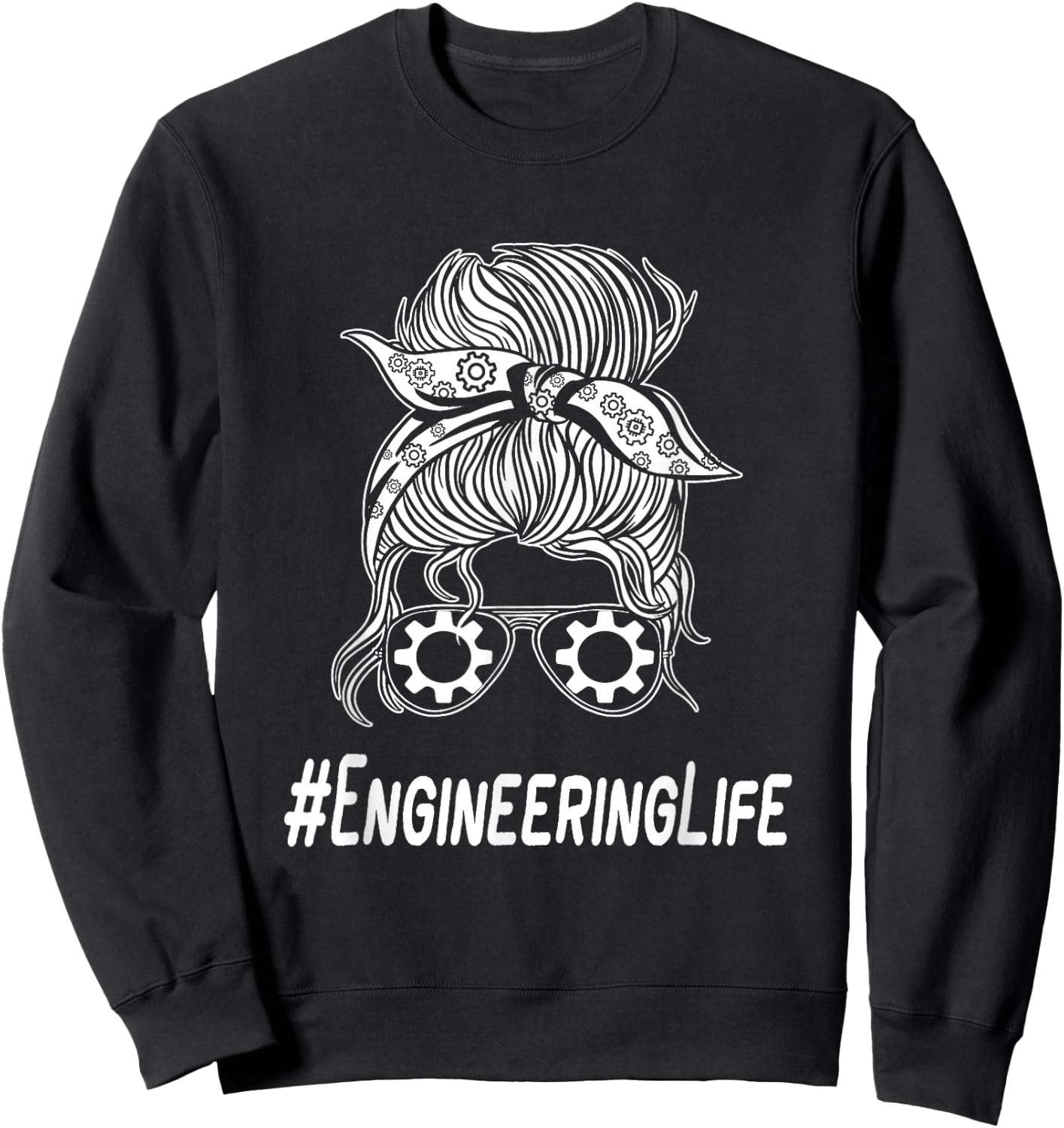 Female Civil Engineering Woman Mechanical Engineers Sweatshirt - Sweatshirt | Black