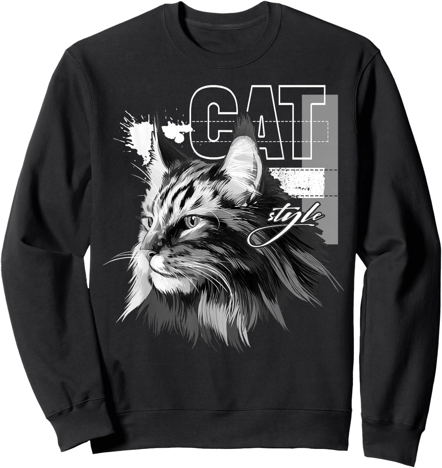 Maine Coon cat Sweatshirt - Sweatshirt | Black