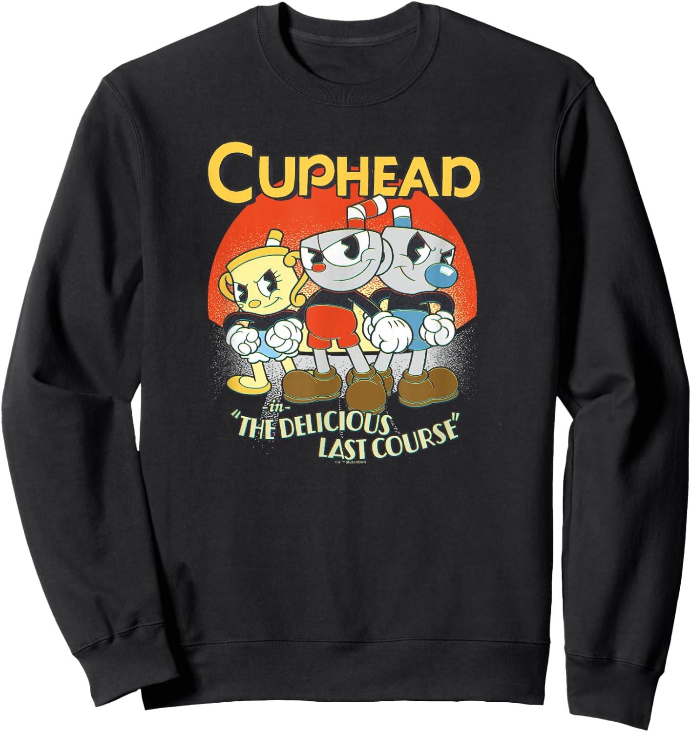 Cuphead: The Delicious Last Course Group Poster Sweatshirt - Sweatshirt | Black
