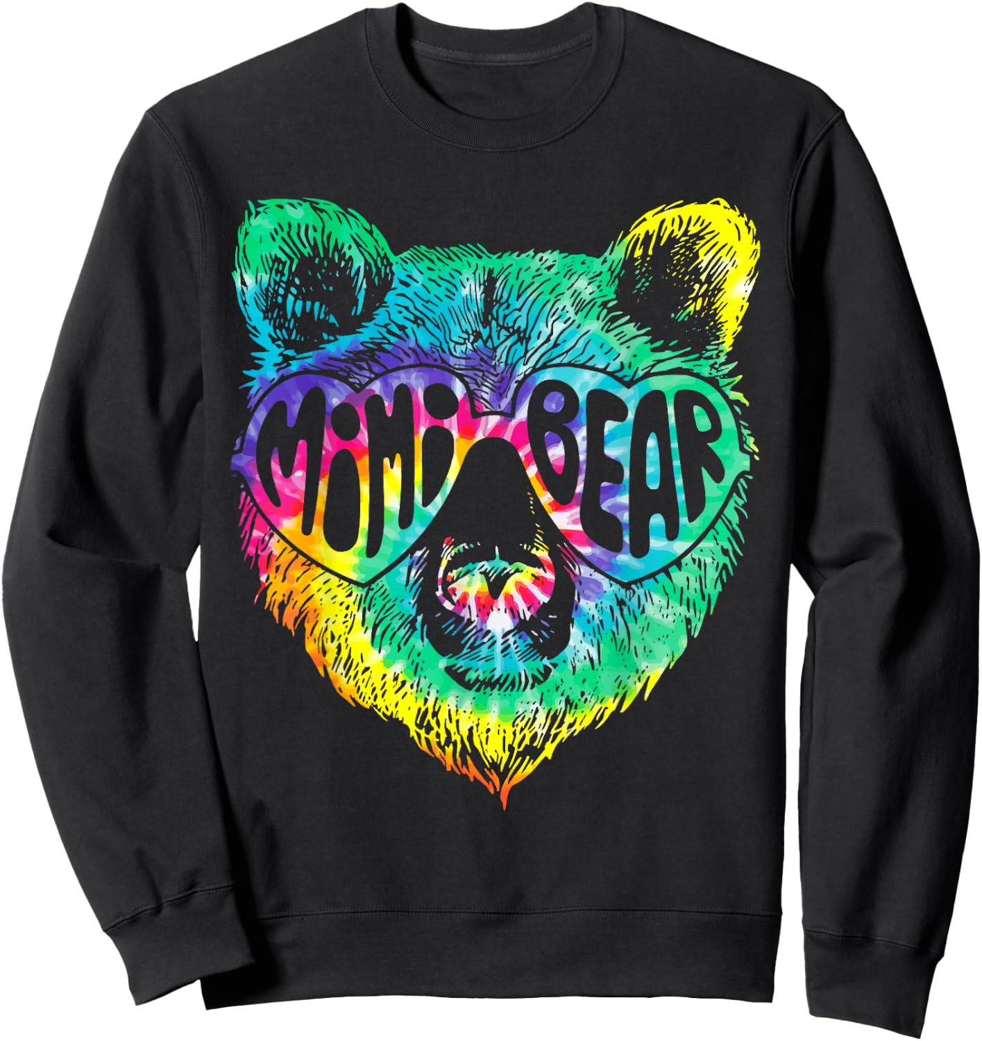 Mimi Bear Sunglasses Pajama Family Matching Sweatshirt - Sweatshirt | Black