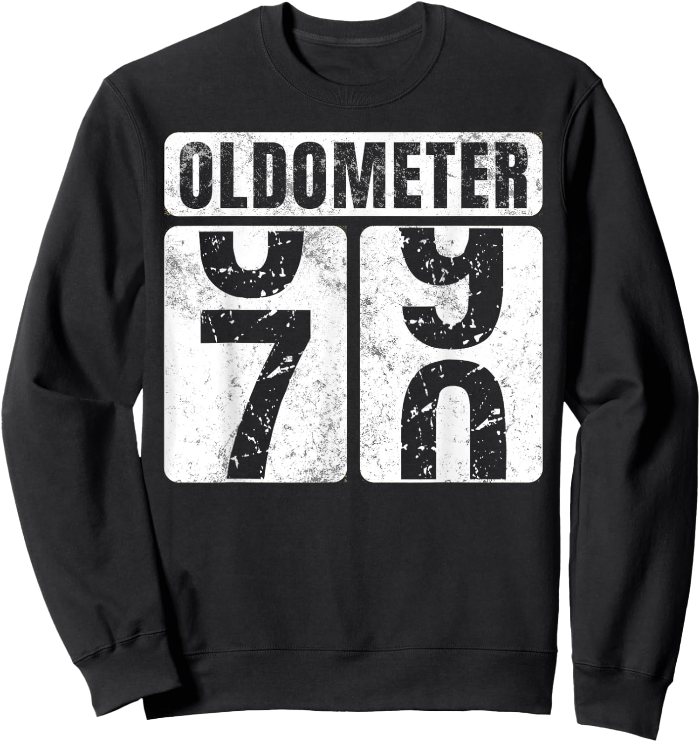Oldometer 70 Shirt Vintage Funny 70th Birthday Gift Sweatshirt - Sweatshirt | Black